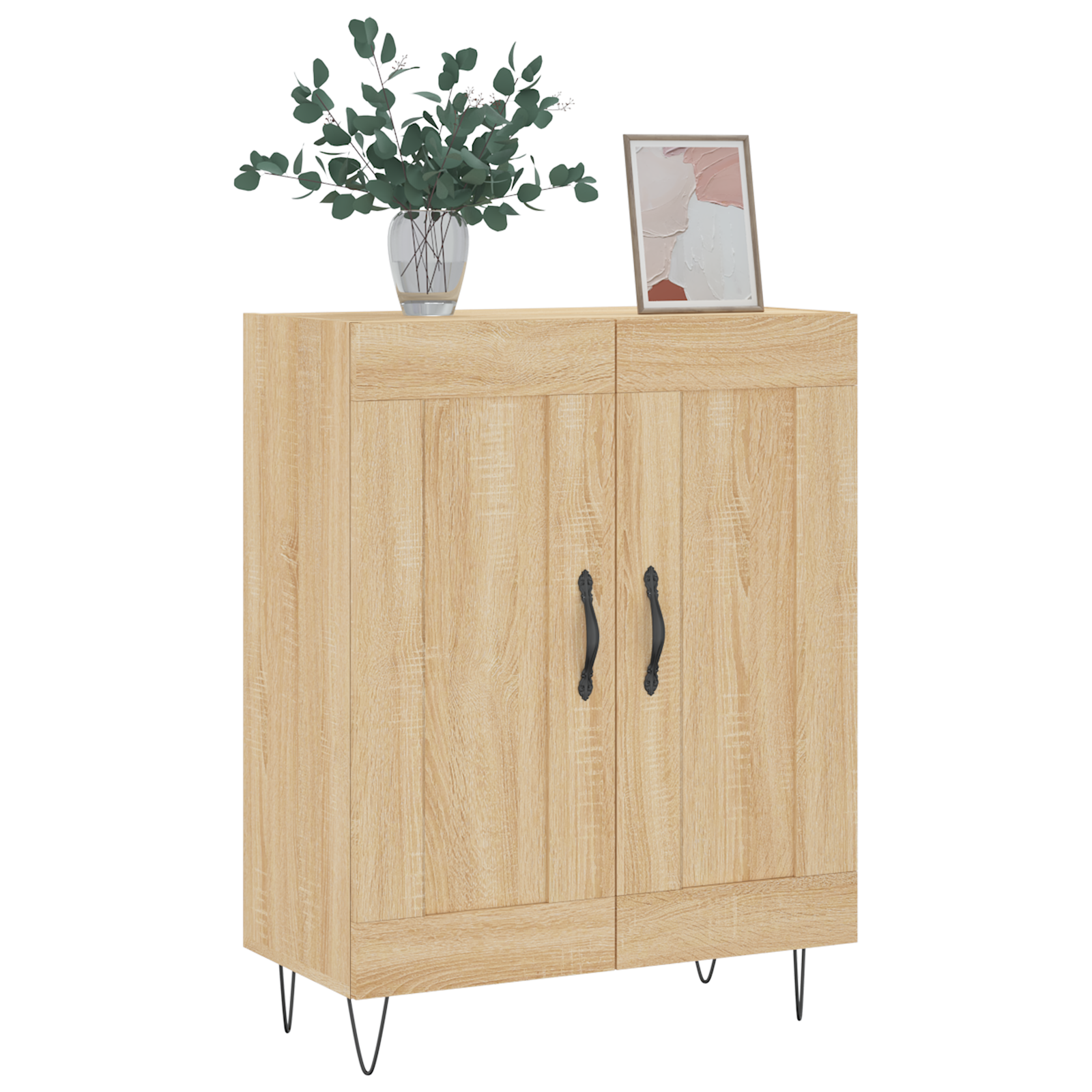 Buffet chêne sonoma 69,5x34x90 cm bois d'ingénierie - XIOS