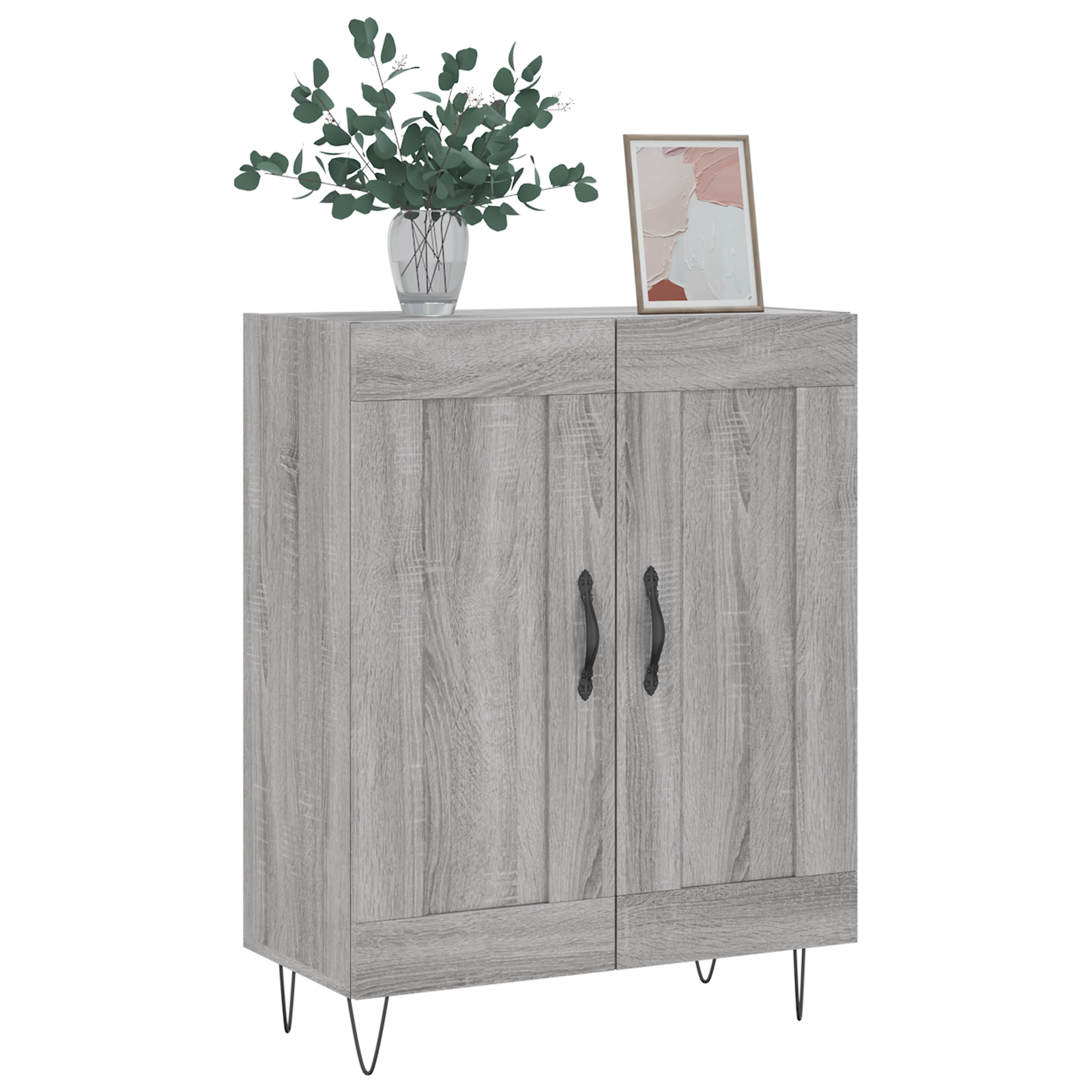 Buffet sonoma gris 69,5x34x90 cm bois d'ingénierie - XIOS