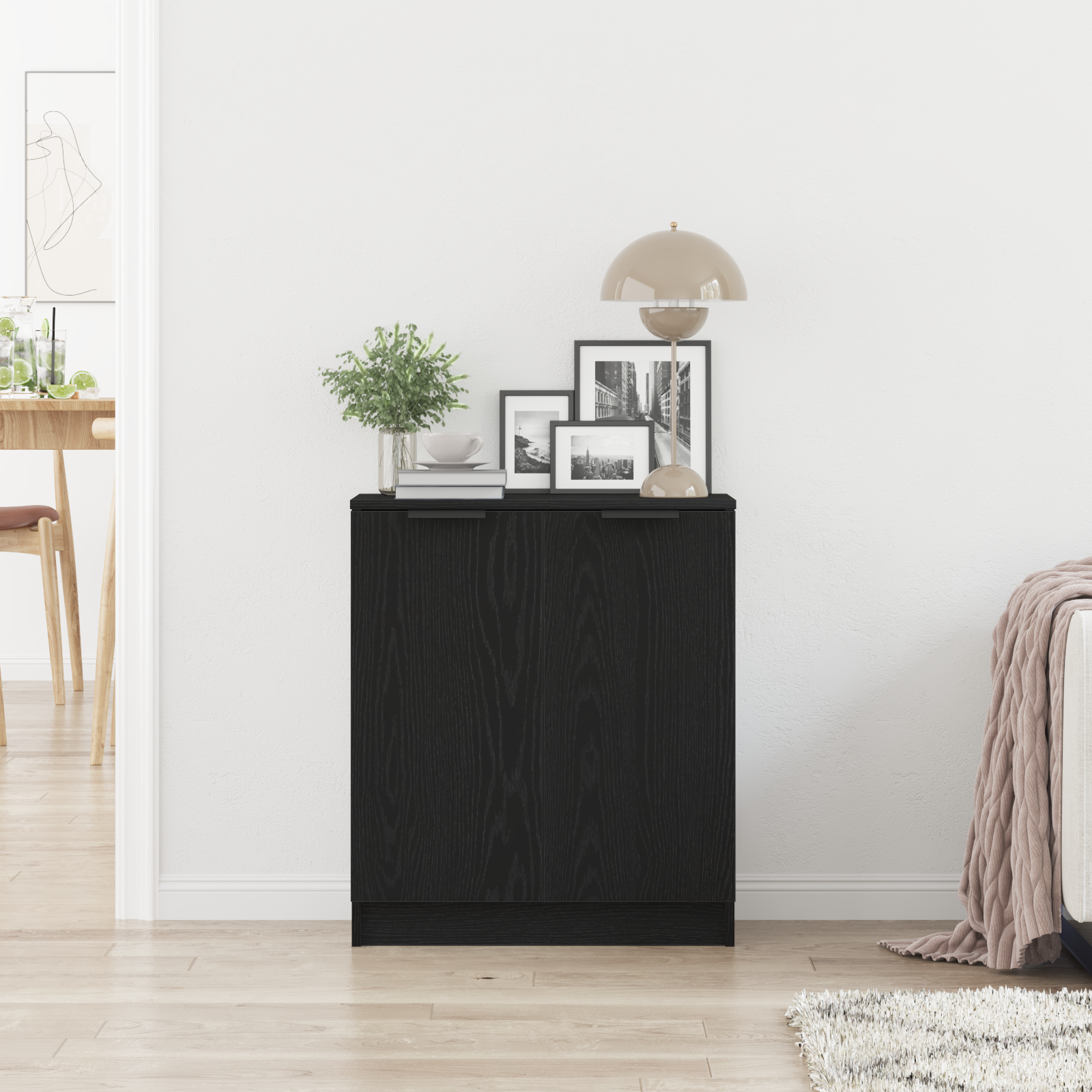 Buffet Chêne noir 60 x 30 x 70 cm Bois d'ingénierie - XIOS