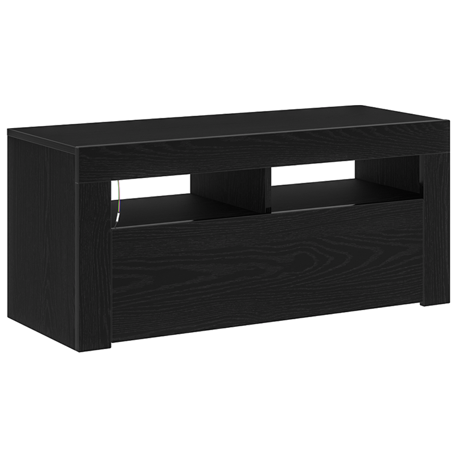 Meuble TV Noir 90 x 35 x 40 cm Bois d'ingénierie - XIOS