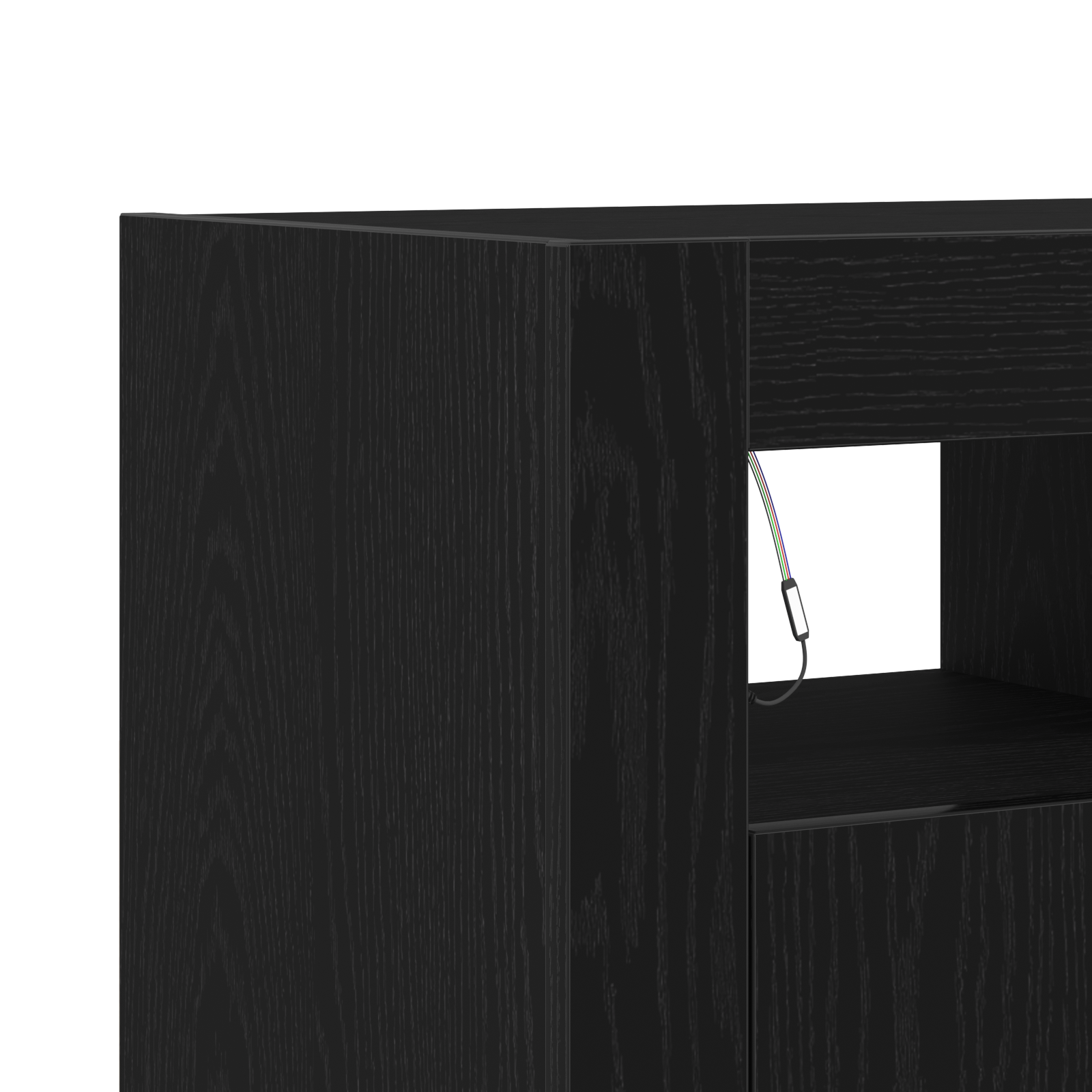 Buffet Noir 80 x 35 x 75 cm Bois d'ingénierie - XIOS