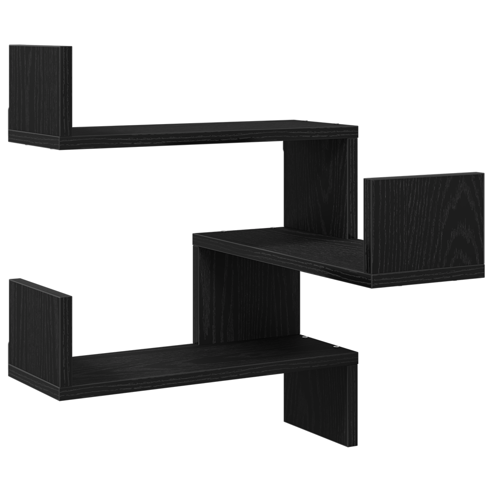 Étagère d'angle murale 2 pcs Chêne noir 40 x 40 x 49.5 cm - XIOS