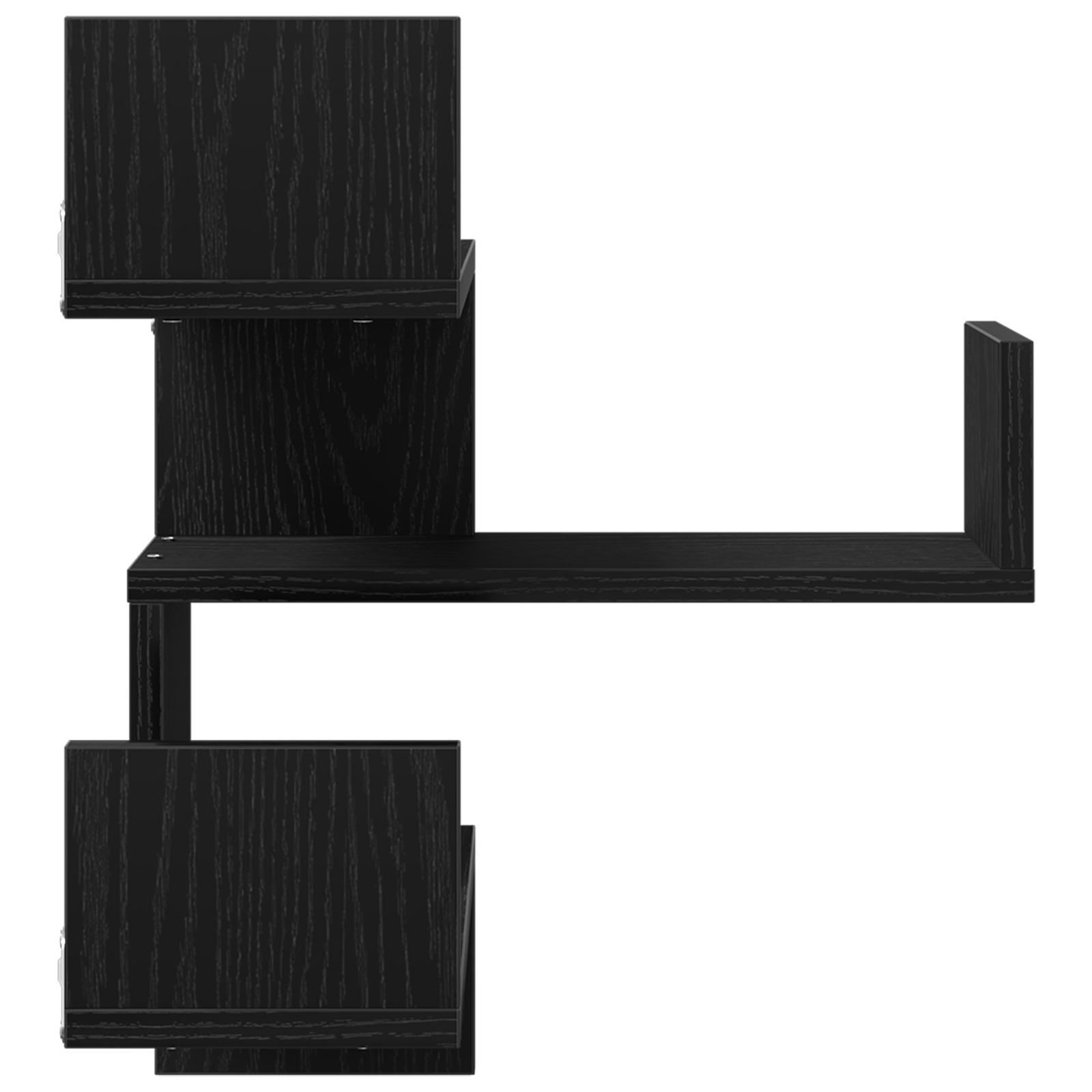 Étagère d'angle murale 2 pcs Chêne noir 40 x 40 x 49.5 cm - XIOS