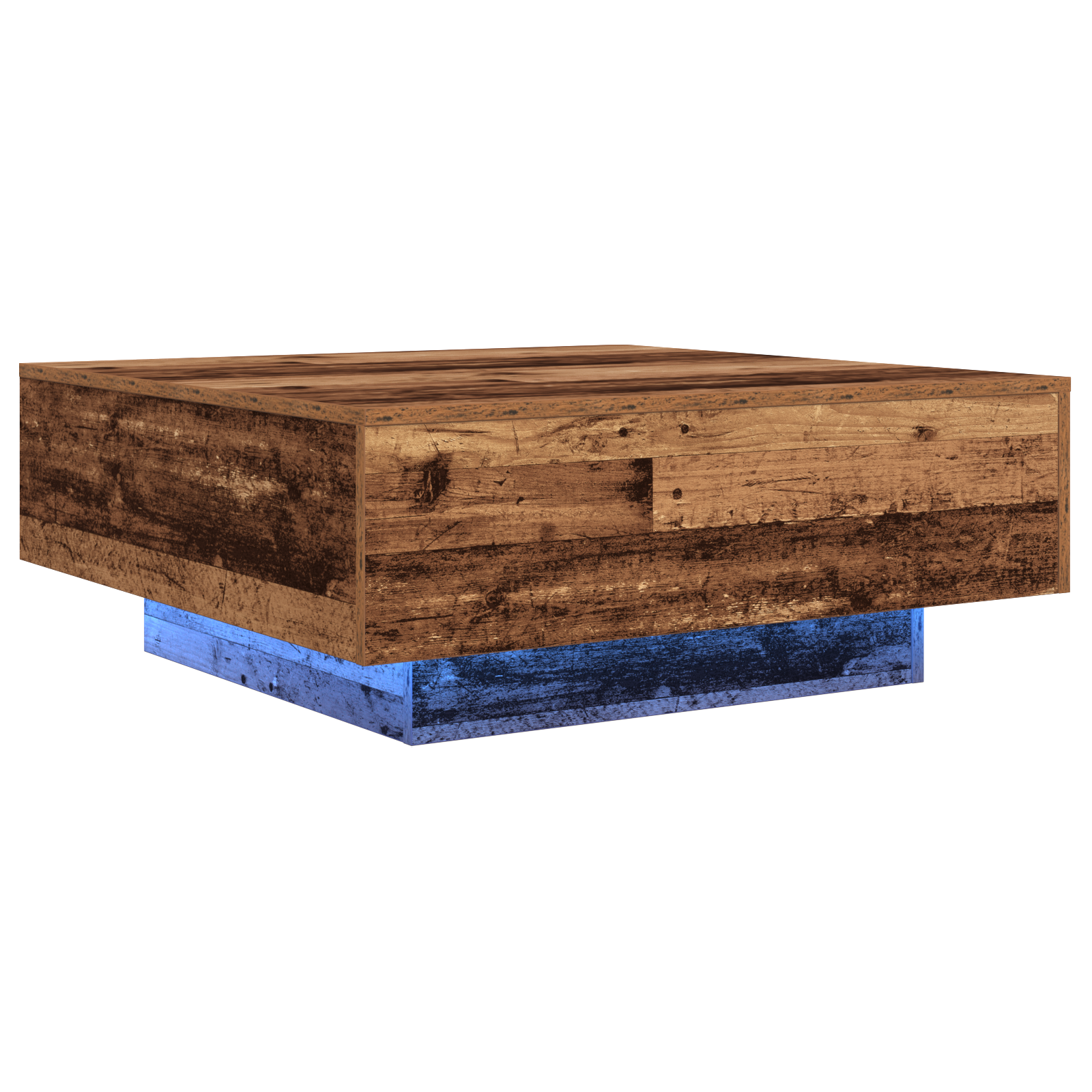 Table Basse Bois vieilli Bleu 80 x 80 x 31 cm Bois d'ingénierie - XIOS