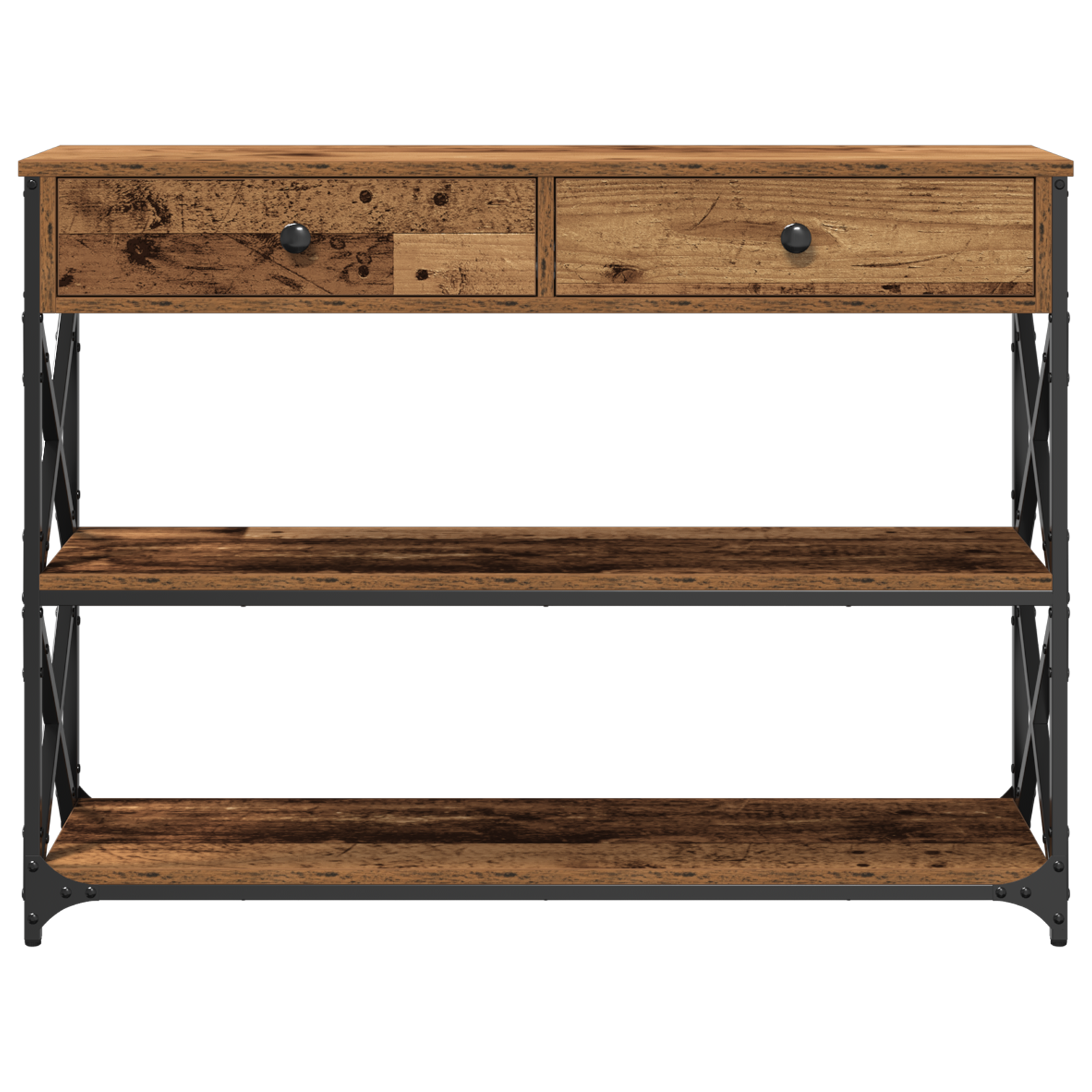 Table Console avec tiroir Bois ancien 100 x 28 x 75 cm - XIOS