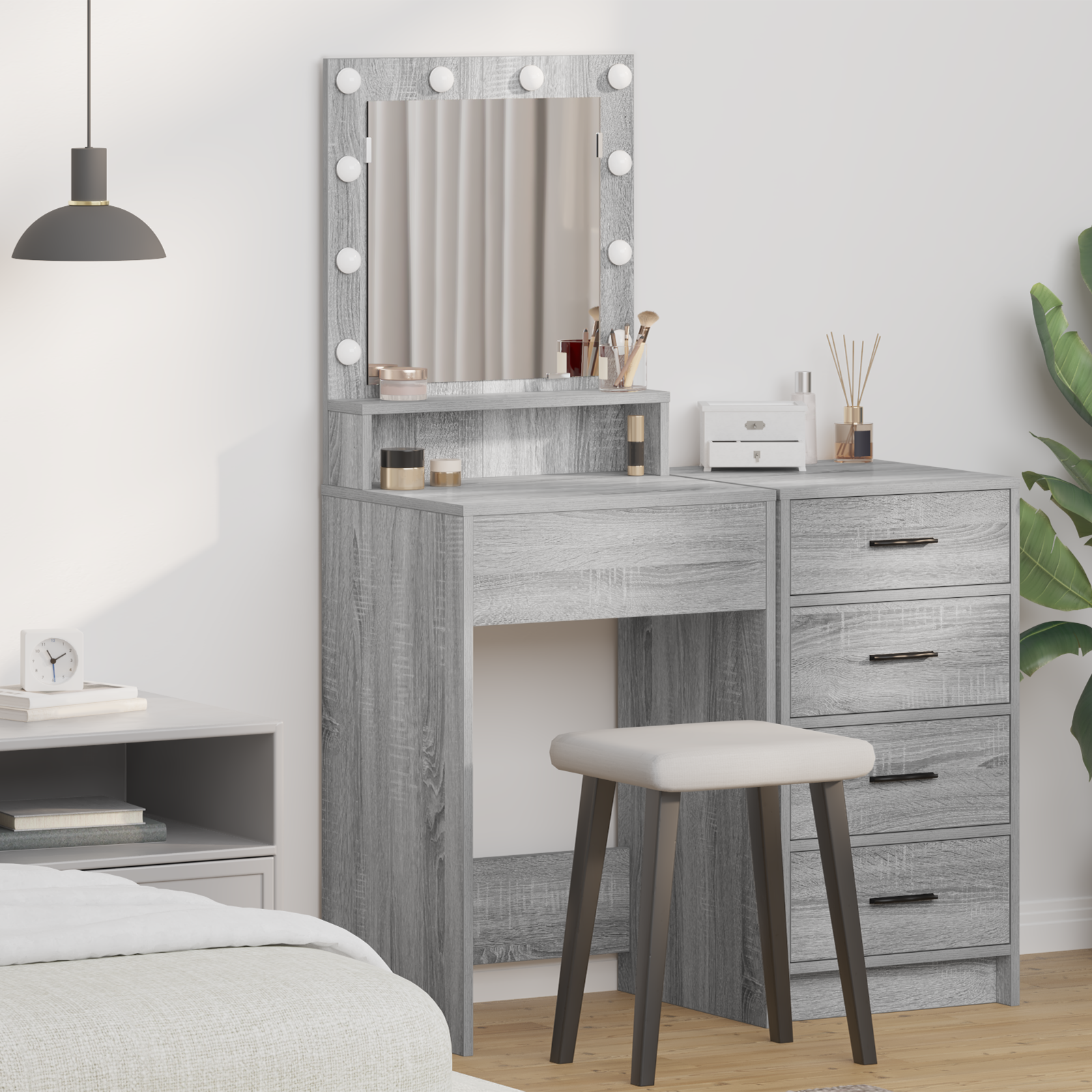 Coiffeuse Gris Sonoma 50 x 41 x 135 cm Bois d'ingénierie - XIOS