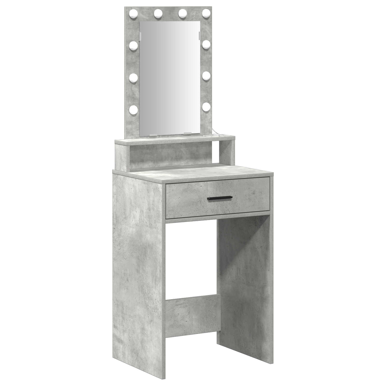 Table de maquillage vidaXL avec lumières LED Gris béton 50x41x140 cm Coiffeuses vidaXL