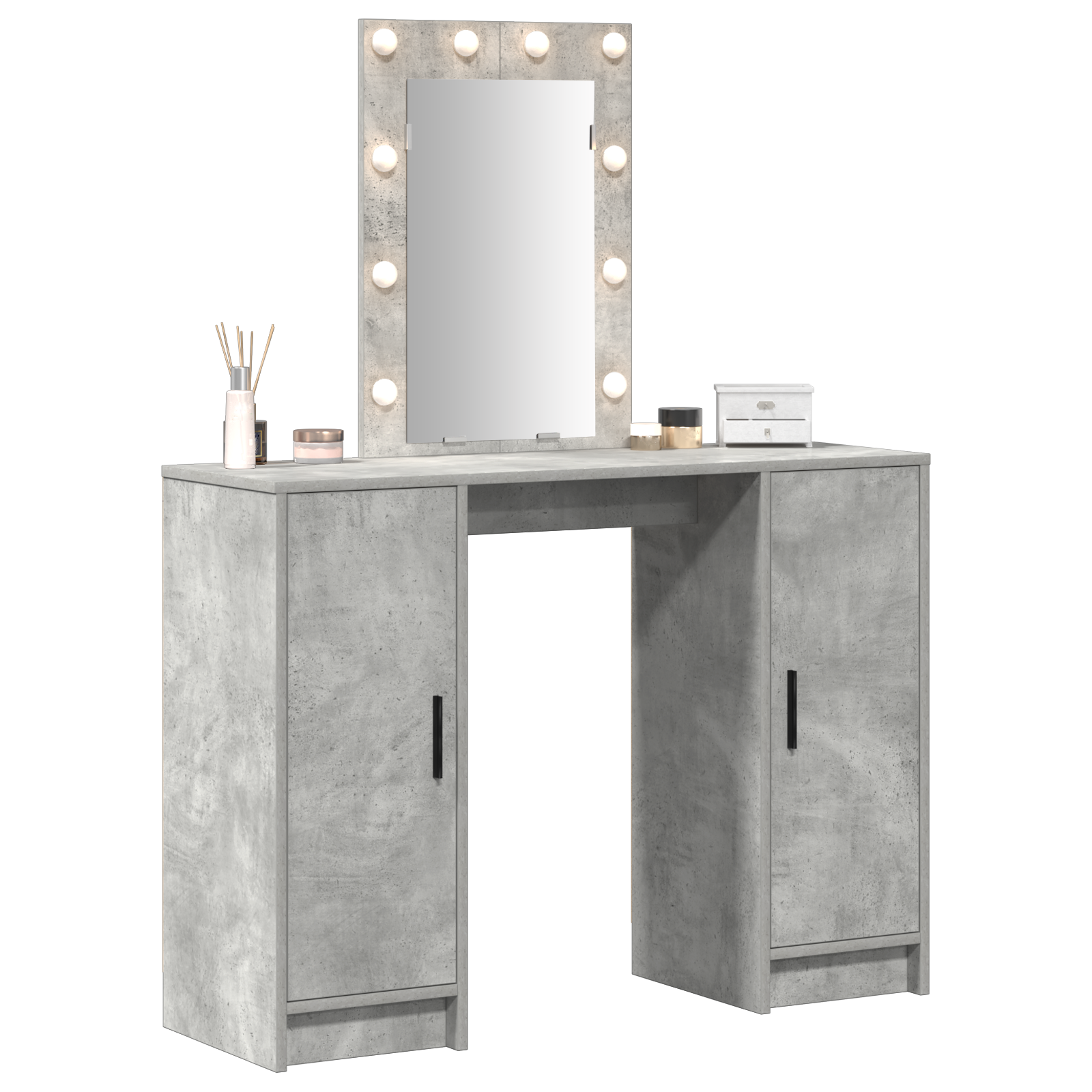 Table de Toilette avec stockage Gris clair 102 x 33 x 135 cm - XIOS