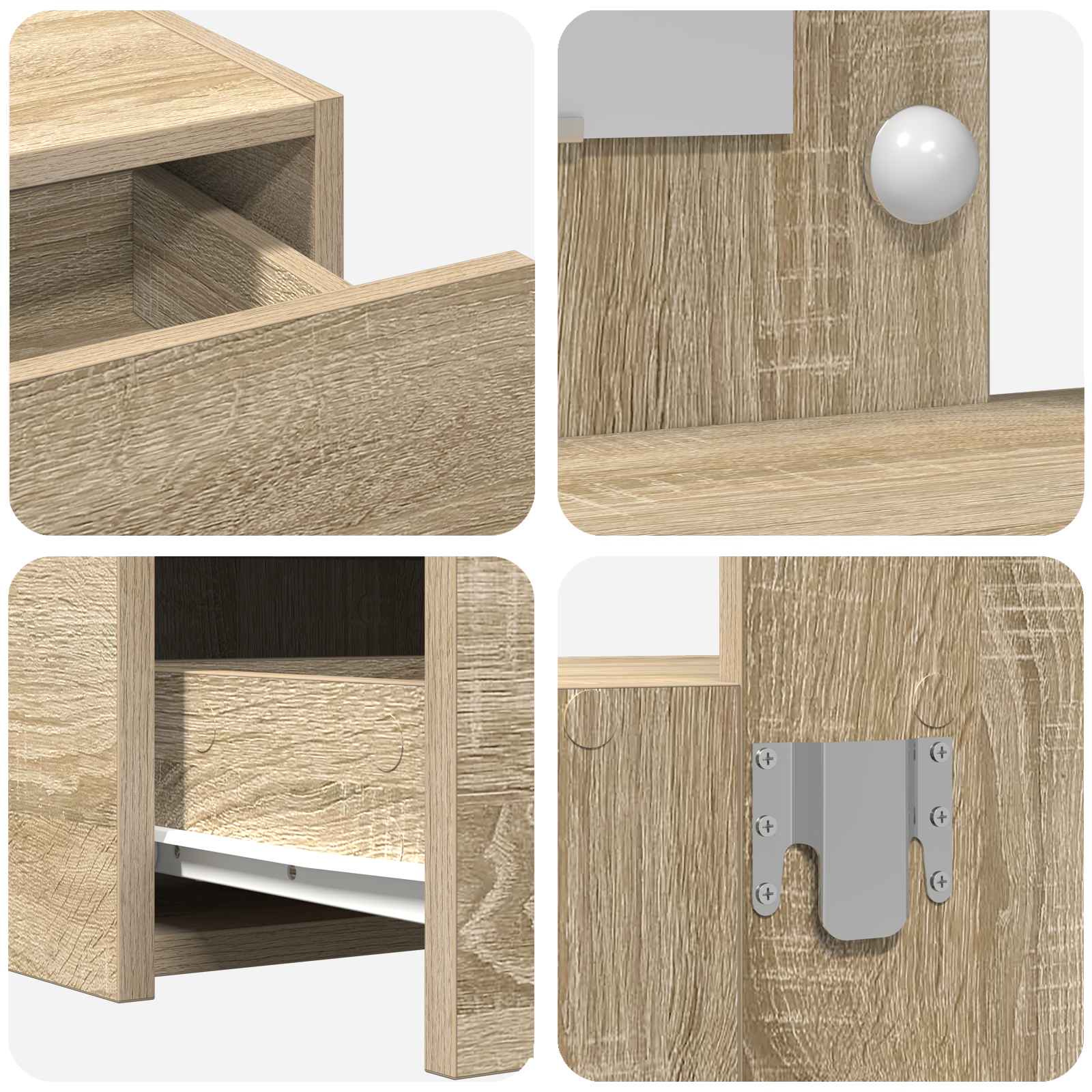 Table de Toilette Marron 100 x 40 x 70 cm Bois d'ingénierie - XIOS