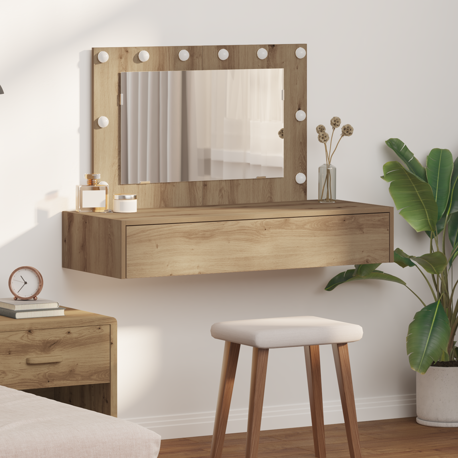 Table de Toilette Marron 100 x 40 x 70 cm Bois d'ingénierie