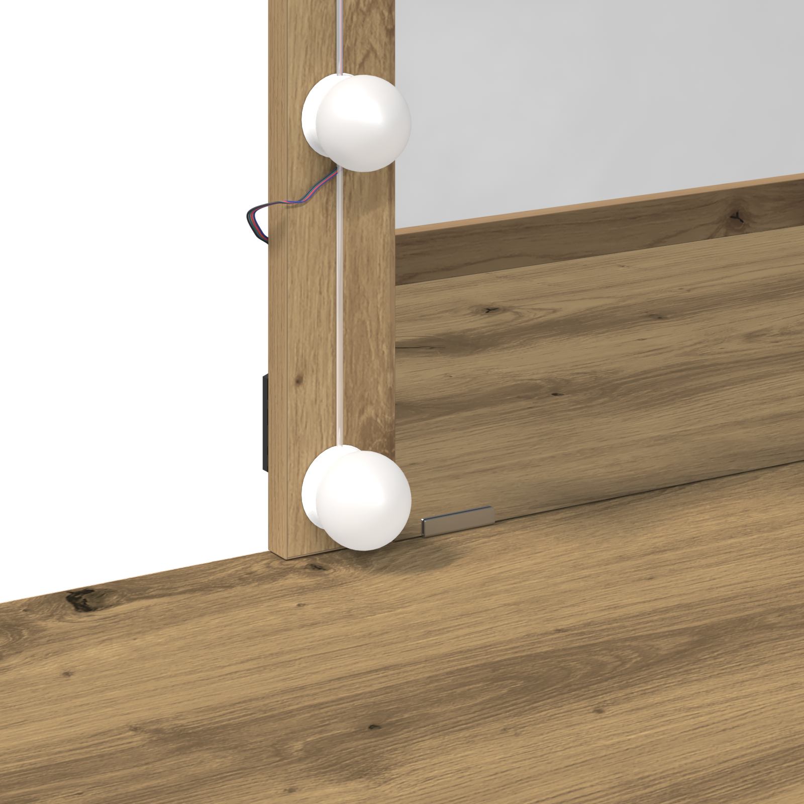 Coiffeuse chêne artisanal 100 x 40 x 130 cm Bois d'ingénierie - XIOS