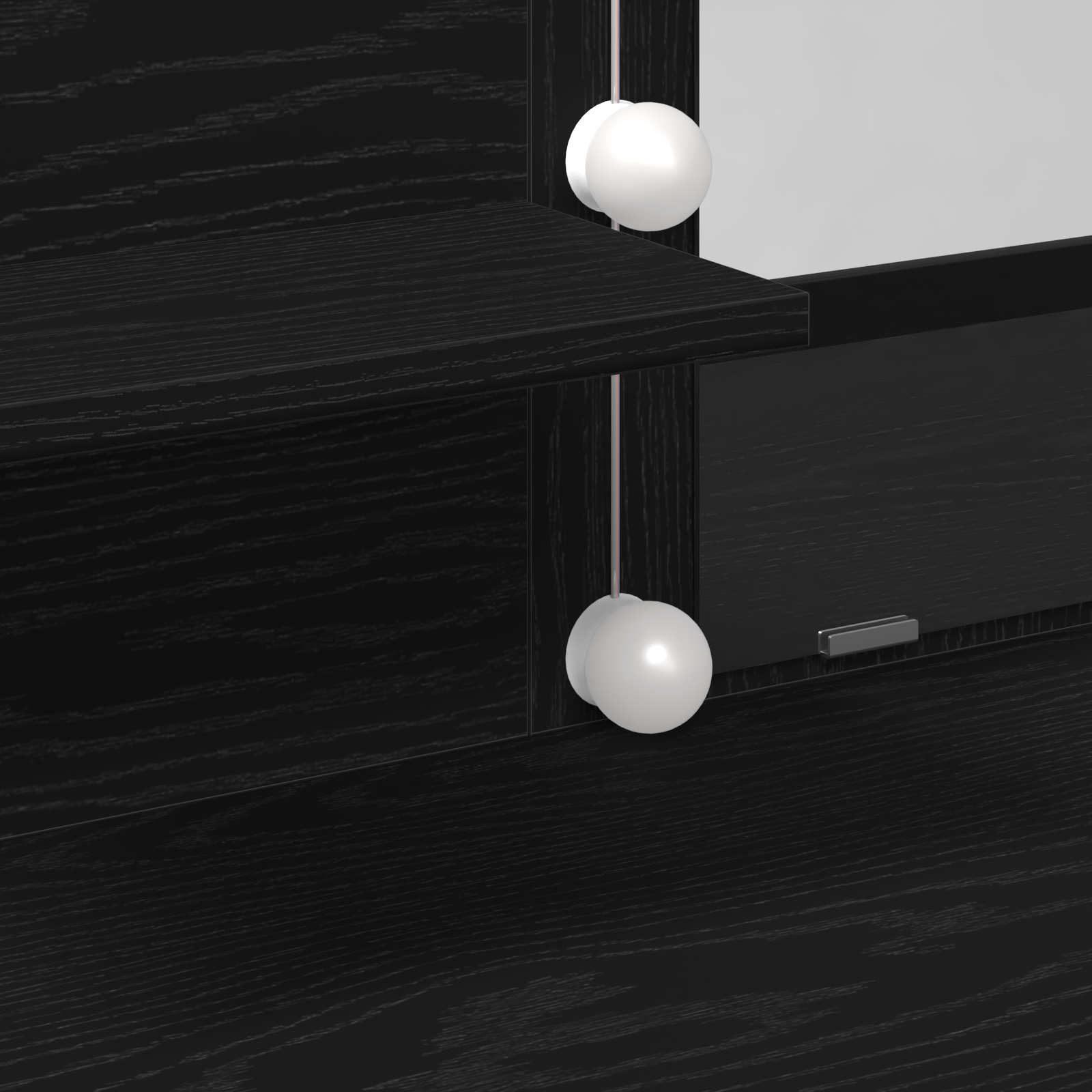 Coiffeuse Chêne noir 100 x 40 x 130 cm Bois d'ingénierie - XIOS