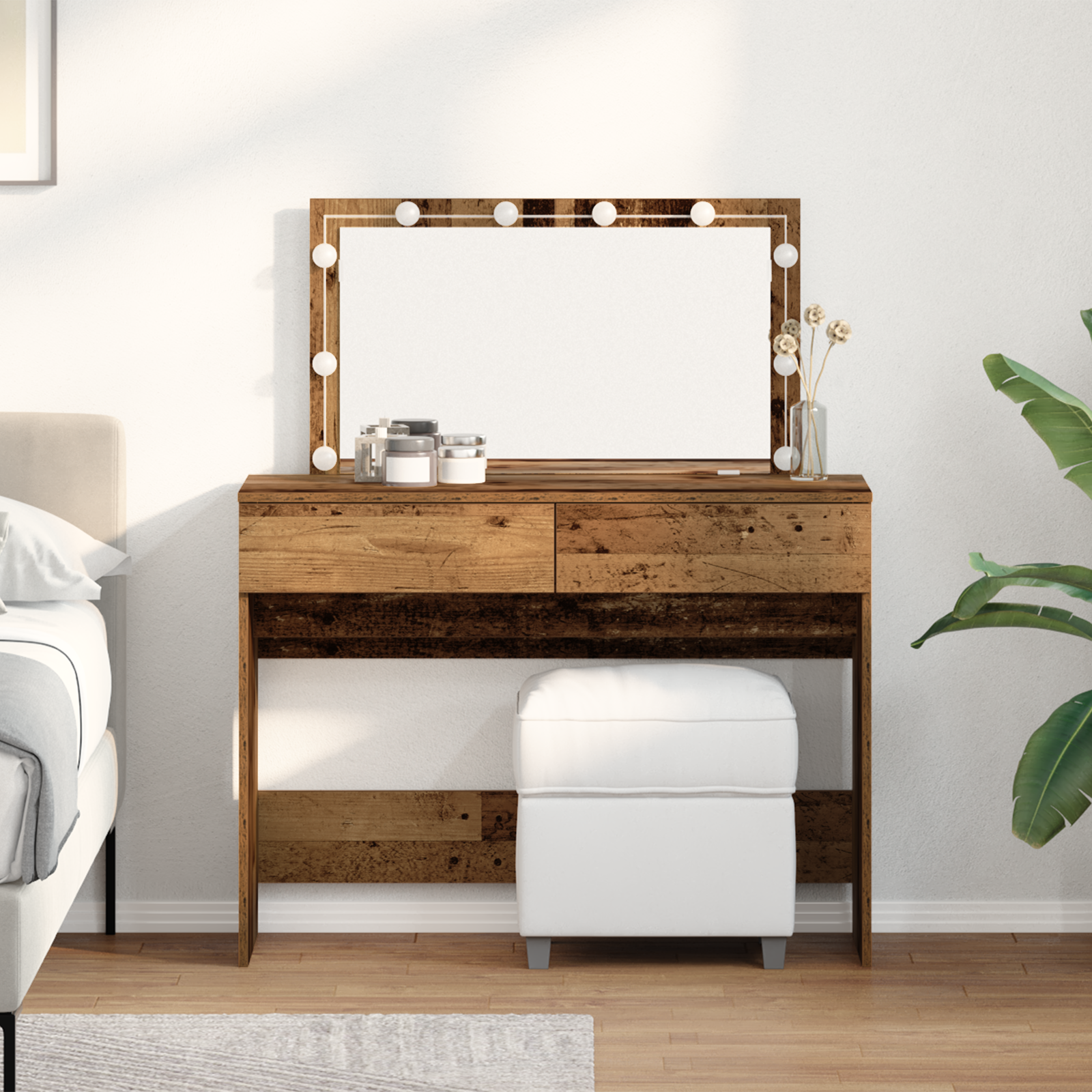 Coiffeuse Bois Ancien 100 x 40 x 120 cm Bois d'ingénierie - XIOS