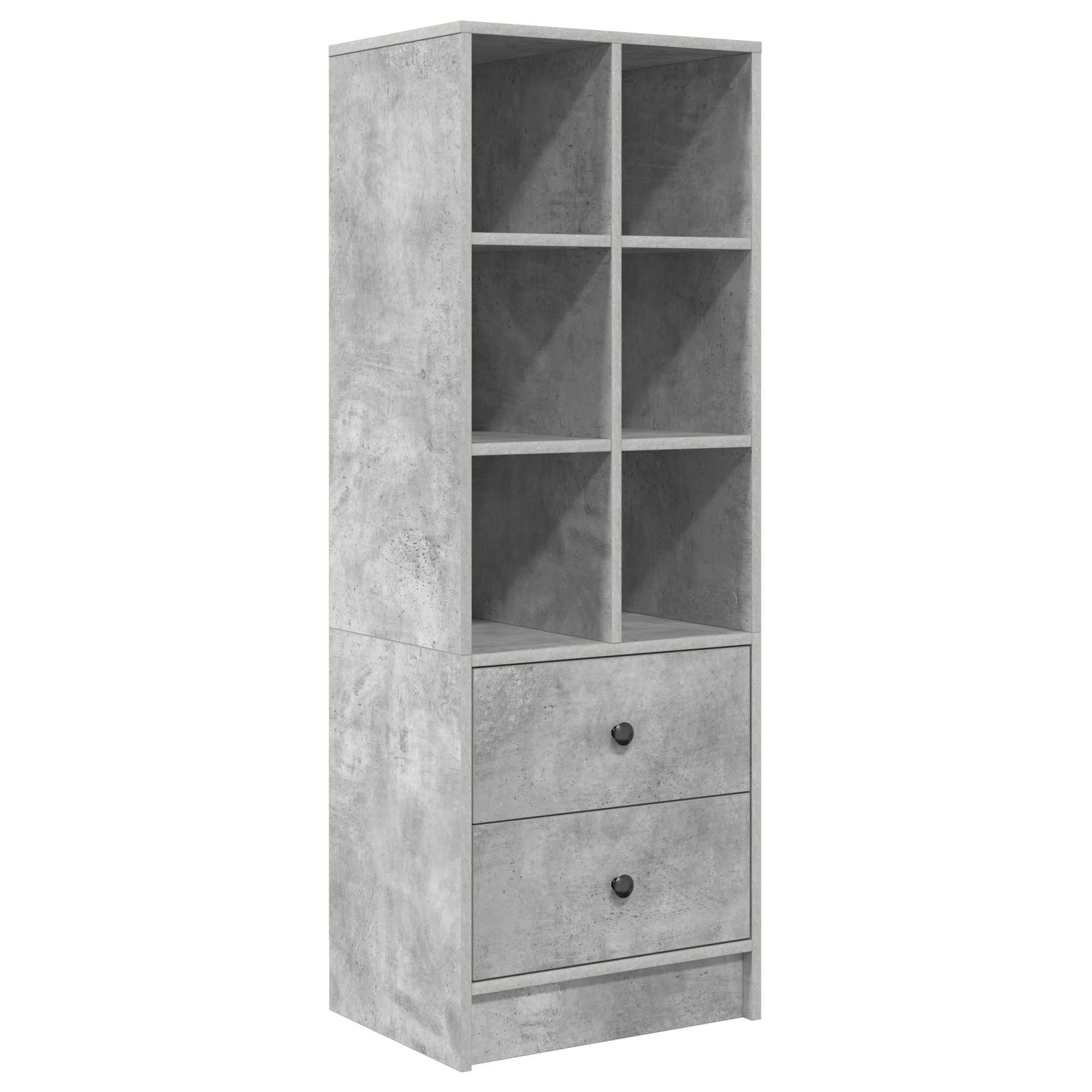 Haut Armoire avec tiroir Gris béton 45,5 x 34 x 127 cm - XIOS