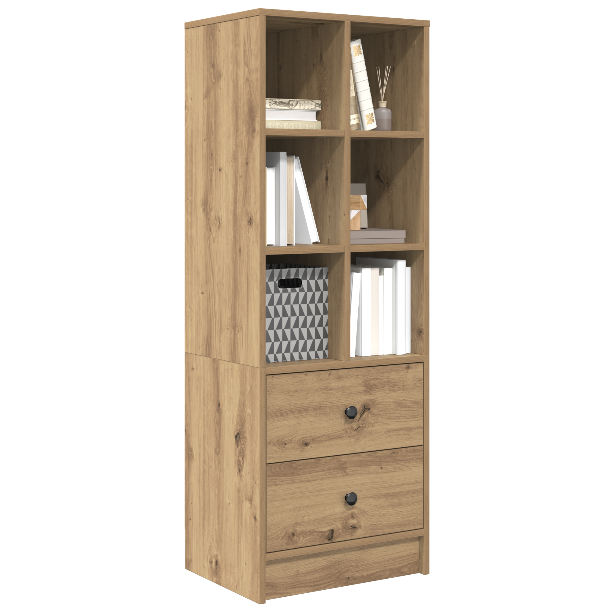 Haut Armoire avec tiroir Chêne artisanal 45,5 x 34 x 127 cm - XIOS