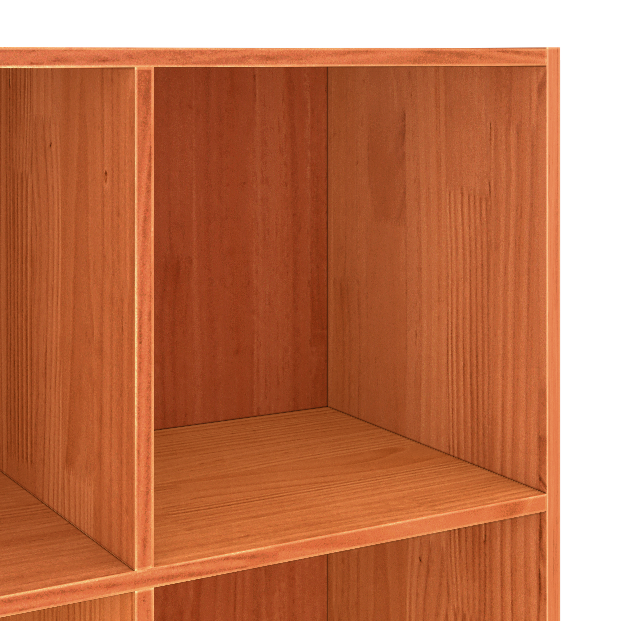 Bibliothèque Brun cire 104 x 33 x 110 cm Pin massif - XIOS