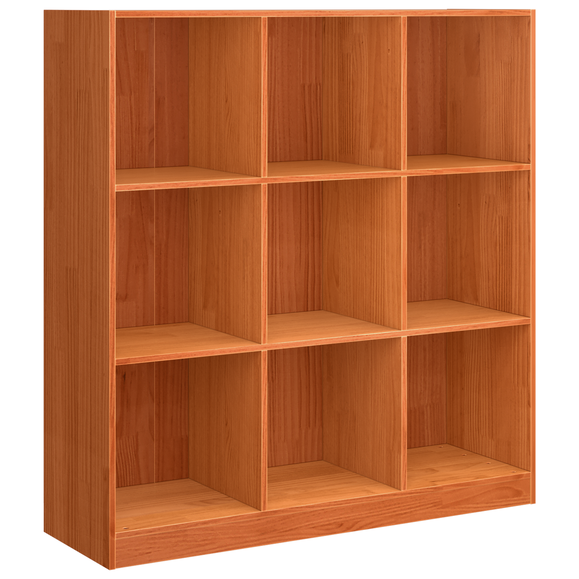 Bibliothèque Brun cire 104 x 33 x 110 cm Pin massif - XIOS