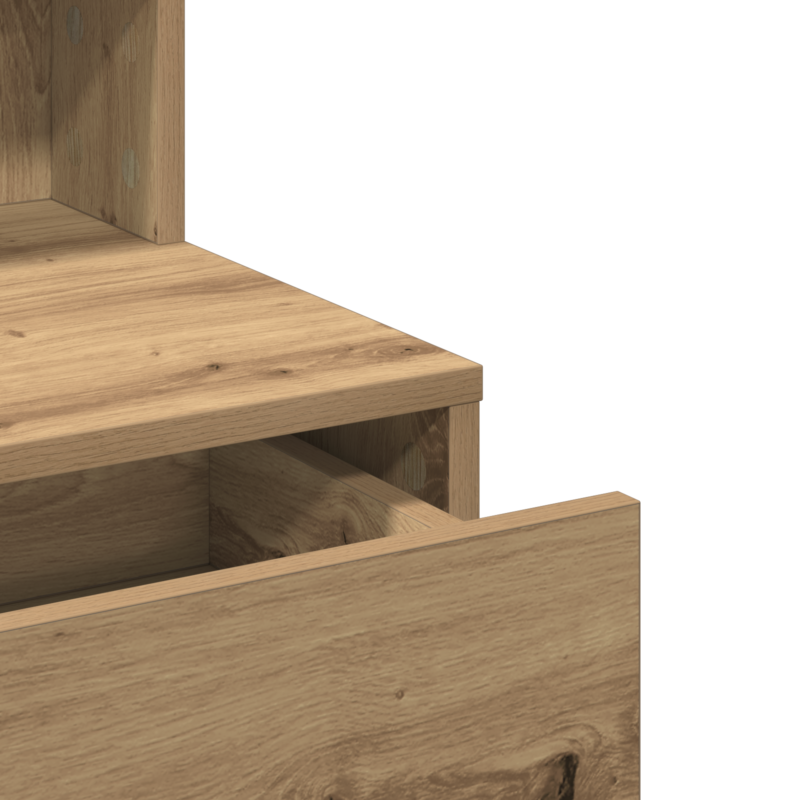 Table de Toilette chêne artisanal 80 x 41 x 134.5 cm - XIOS