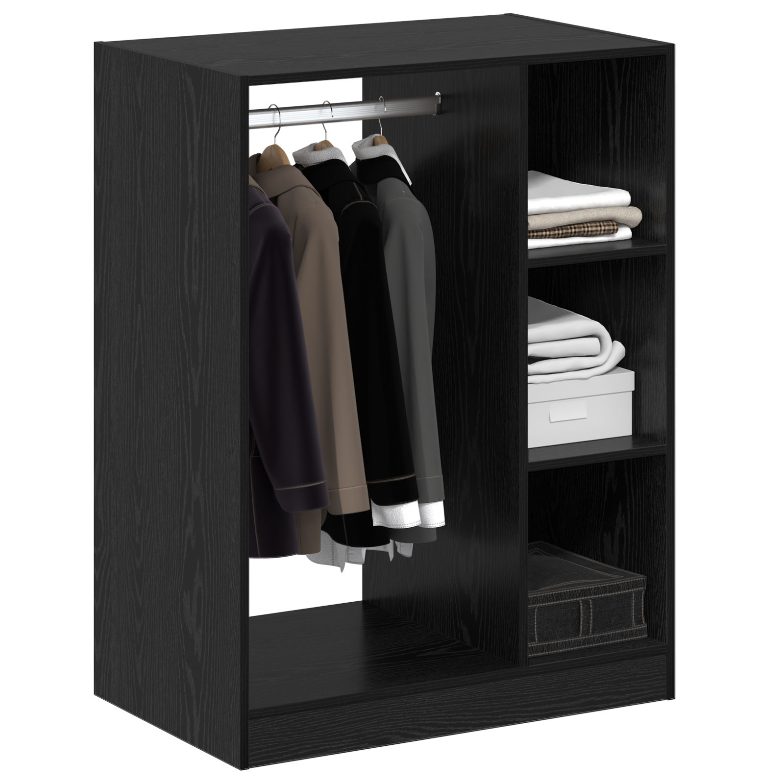 Armoire avec étagère avec stockage Chêne noir 77 x 48 x 102 cm - XIOS