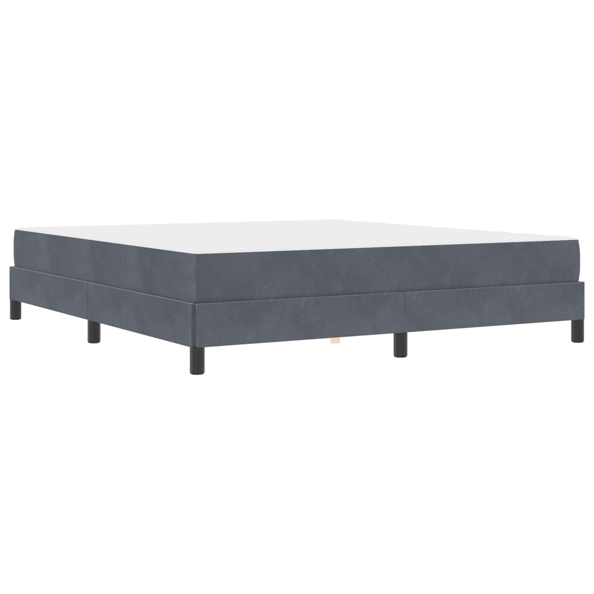 Lit à ressorts avec matelas Gris foncé 180 x 200 cm tissu - XIOS