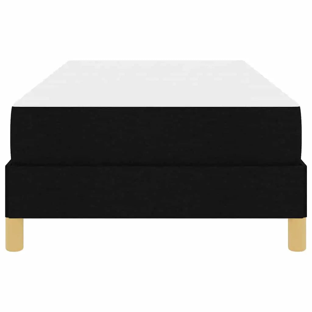 Lit à ressorts avec matelas Noir 90 x 200 cm tissu - XIOS