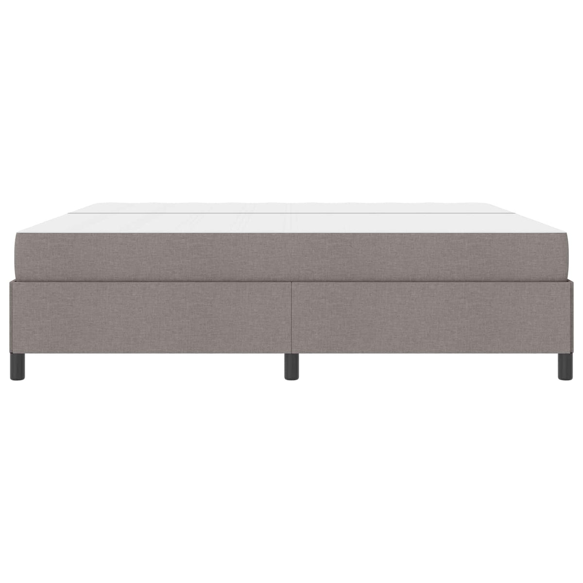 Lit à ressorts avec matelas Taupe 200 x 200 cm tissu - XIOS