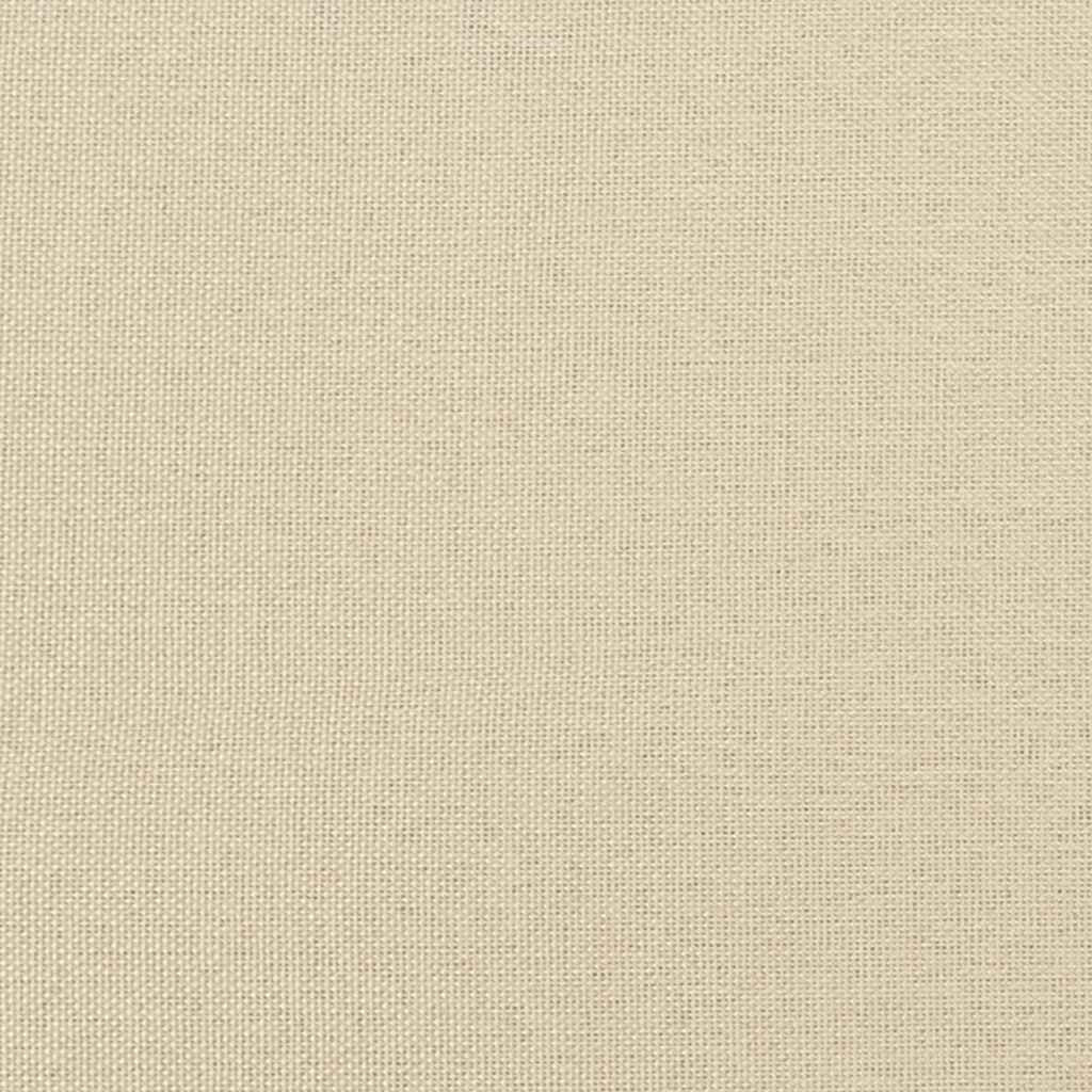 Lit à ressorts avec tête de lit Crème 90 x 190 cm tissu - XIOS