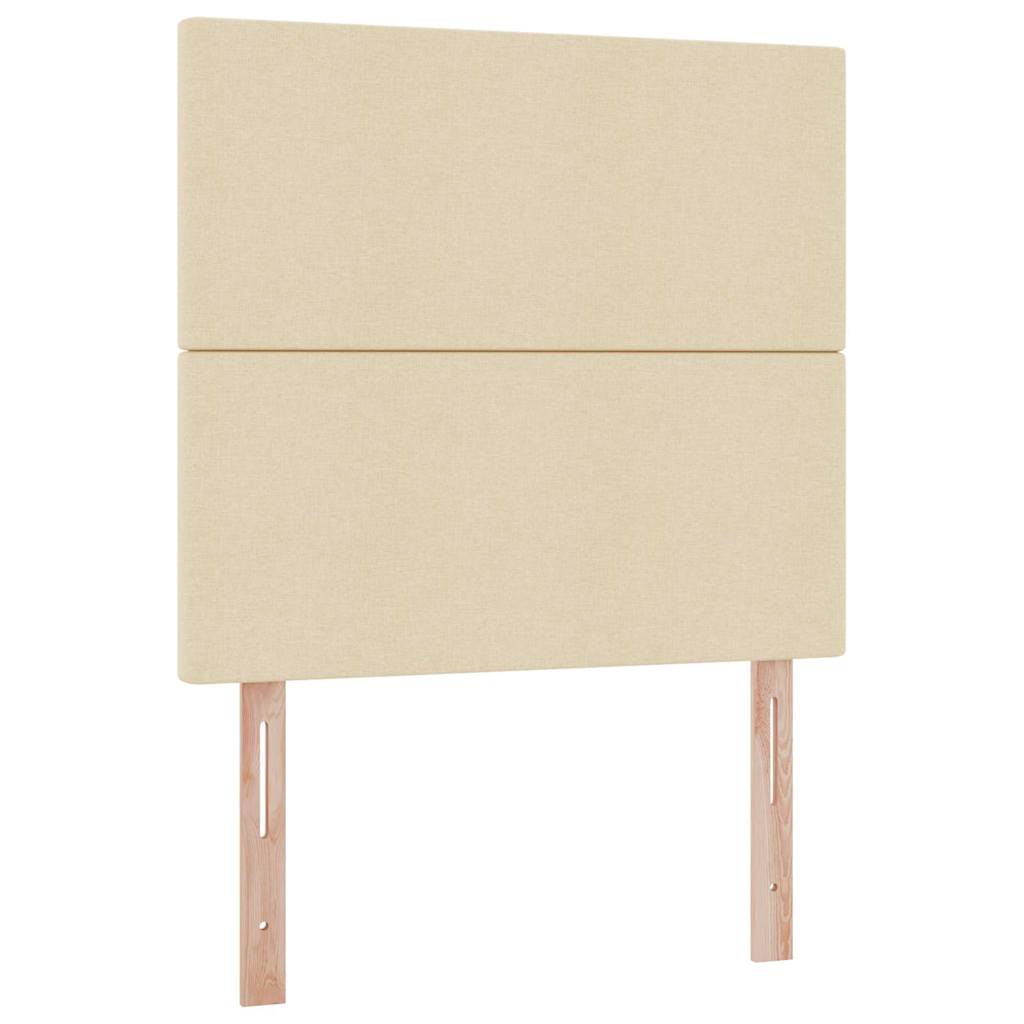 Lit avec rangement et matelas Crème 100 x 200 cm tissu - XIOS