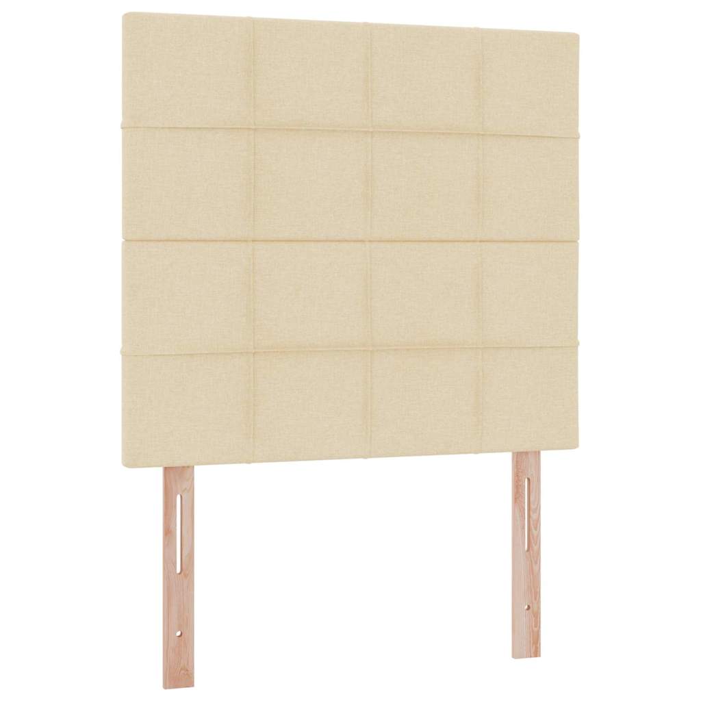 Lit avec rangement et matelas Crème 100 x 200 cm tissu - XIOS