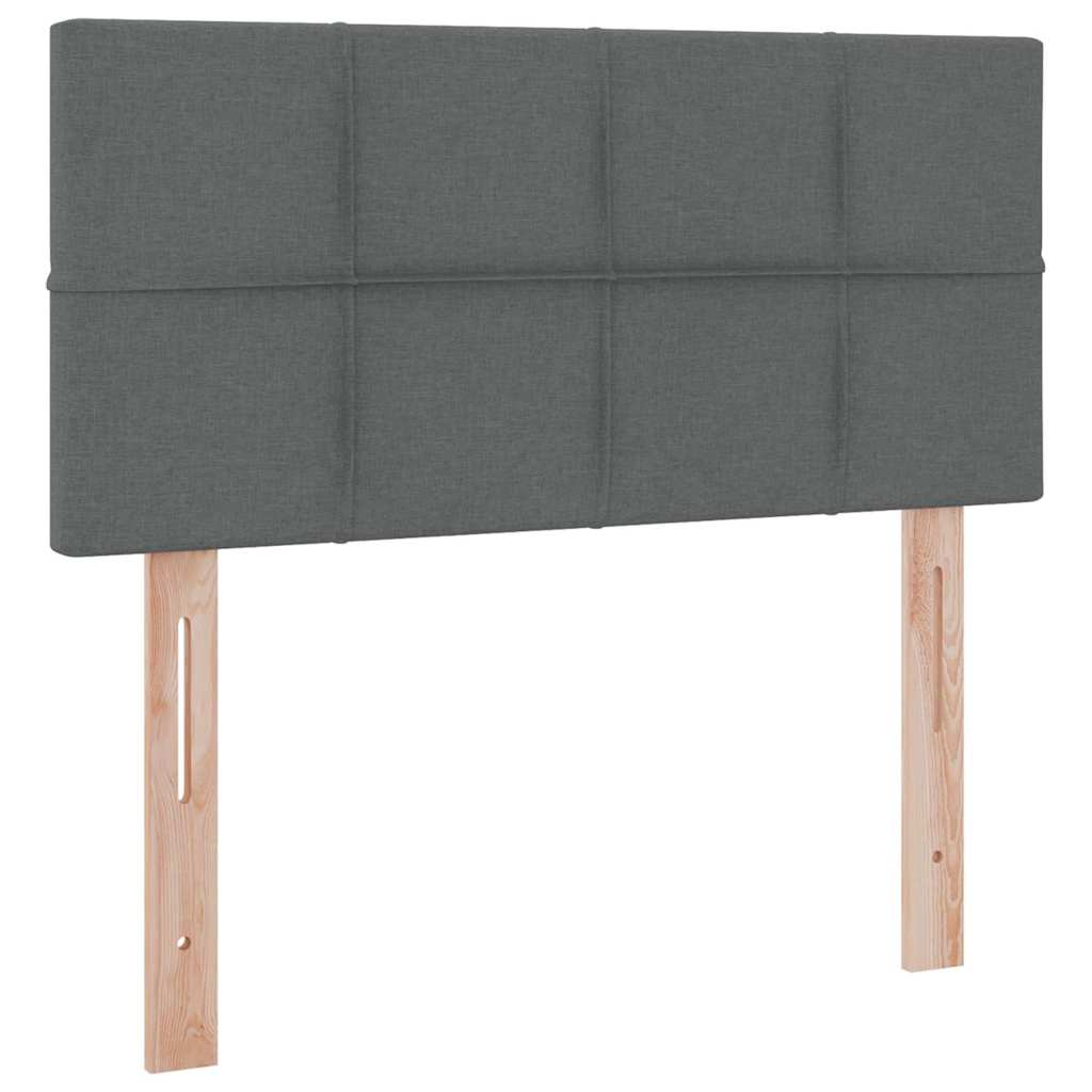 Lit avec rangement et matelas Gris foncé 90 x 200 cm Velours - XIOS