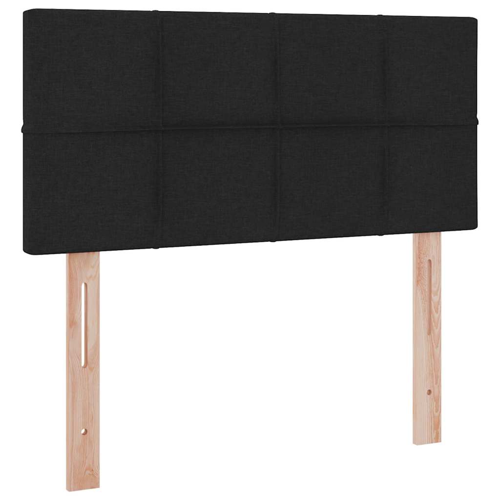 Lit avec rangement et matelas Noir 100 x 200 cm Velours - XIOS