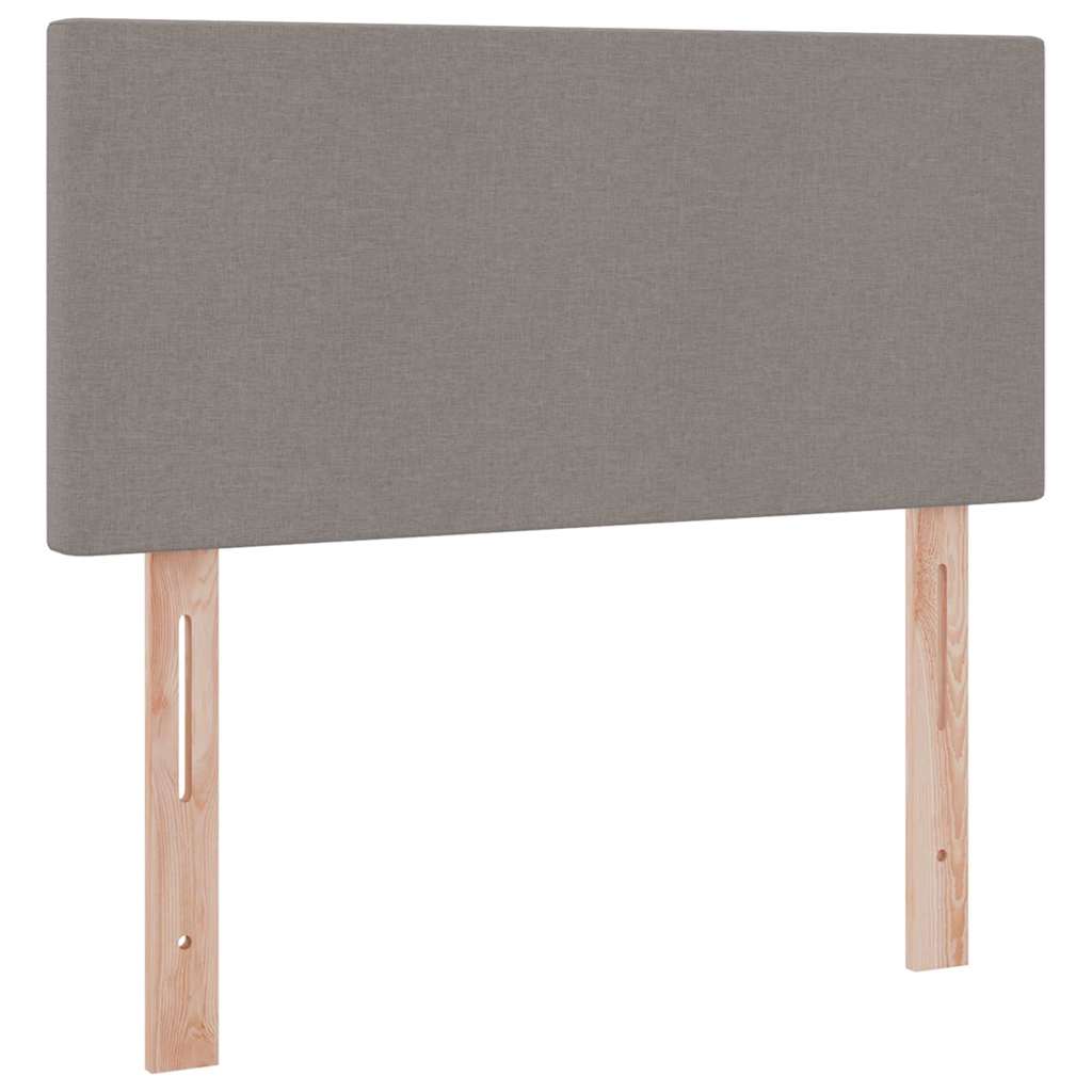Lit avec rangement et matelas Taupe 90 x 190 cm Velours - XIOS