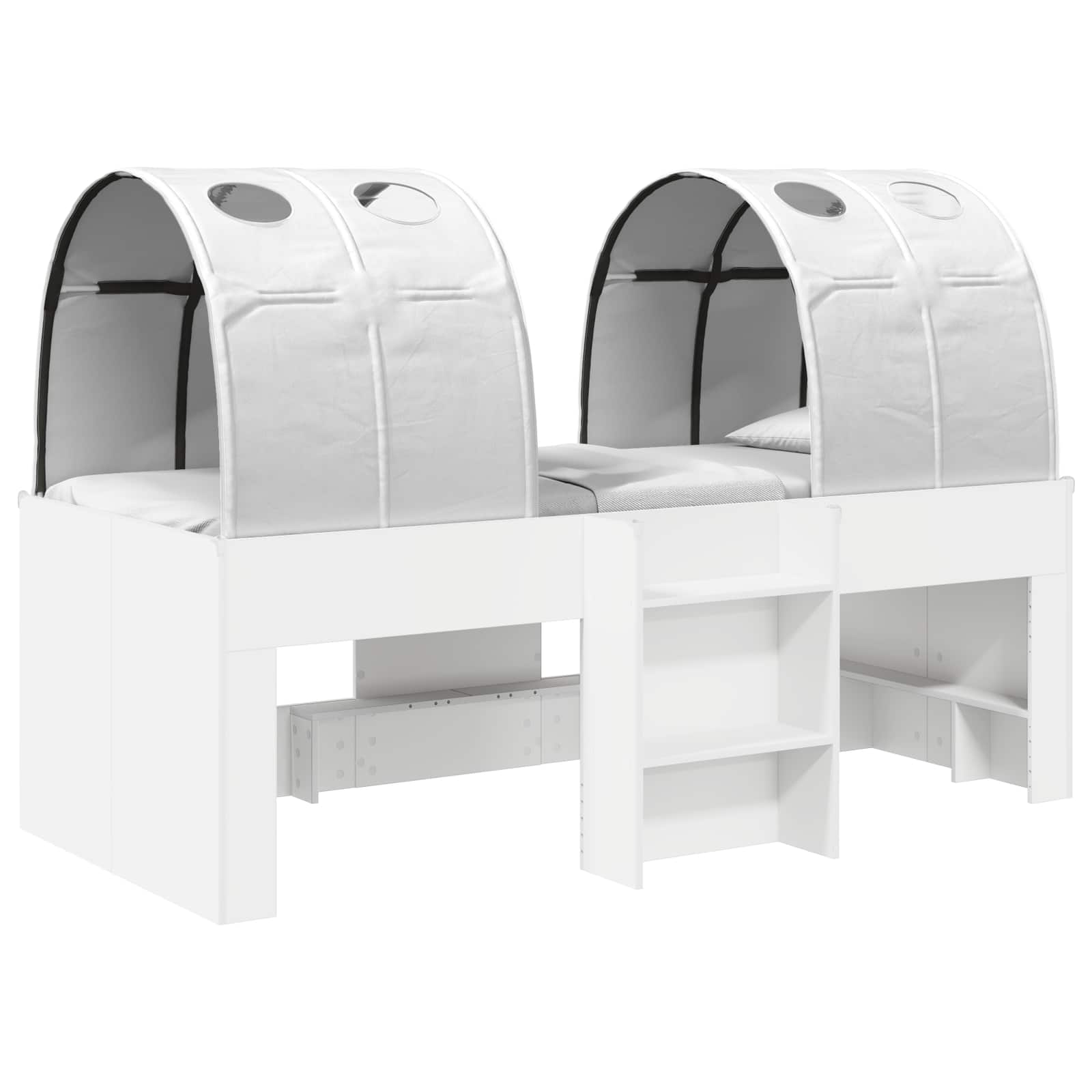 Lit avec Tunnel 3 pc Blanc Bois d'ingénierie - XIOS
