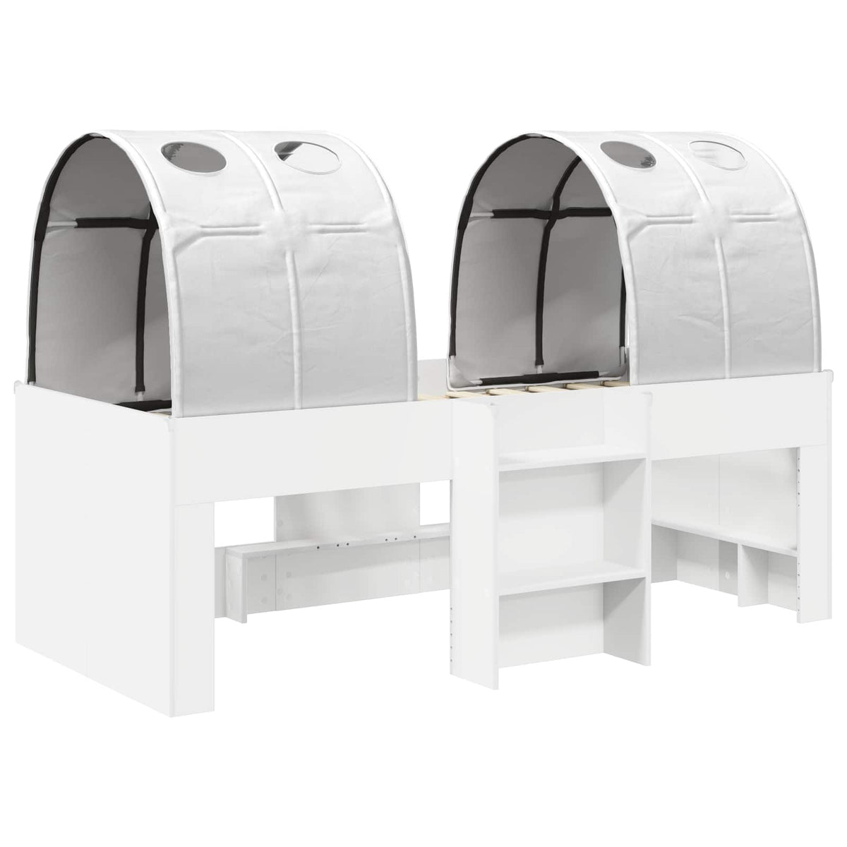 Lit avec Tunnel 3 pc Blanc Bois d'ingénierie - XIOS
