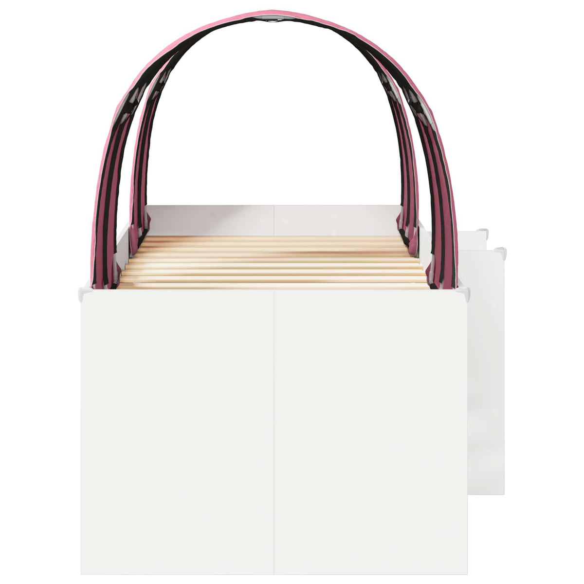 Lit avec Tunnel 3 pc Blanc et rose Bois d'ingénierie - XIOS
