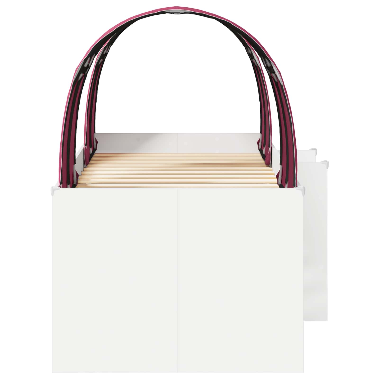 Lit avec Tunnel 3 pc Blanc et rouge Bois d'ingénierie - XIOS