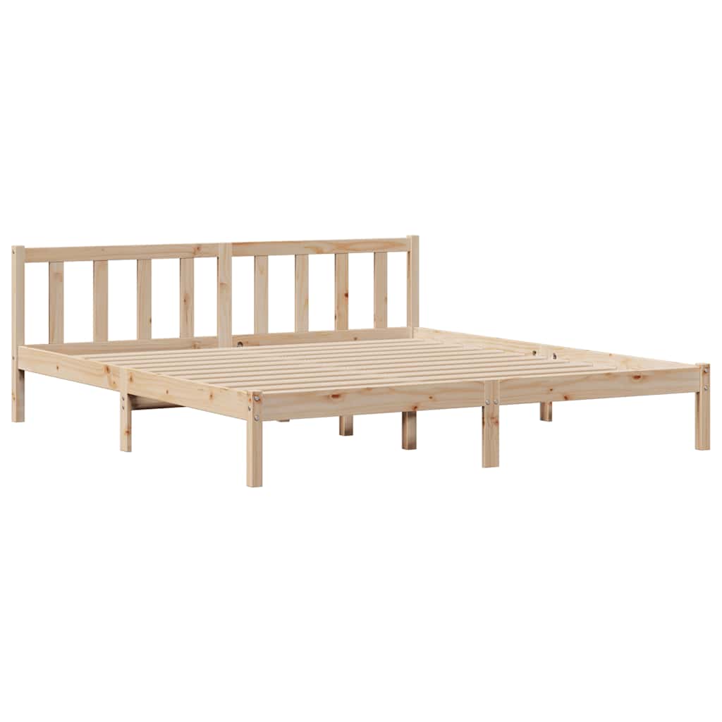Lit bibliothèque sans matelas 180x200 cm bois massif de pin - XIOS