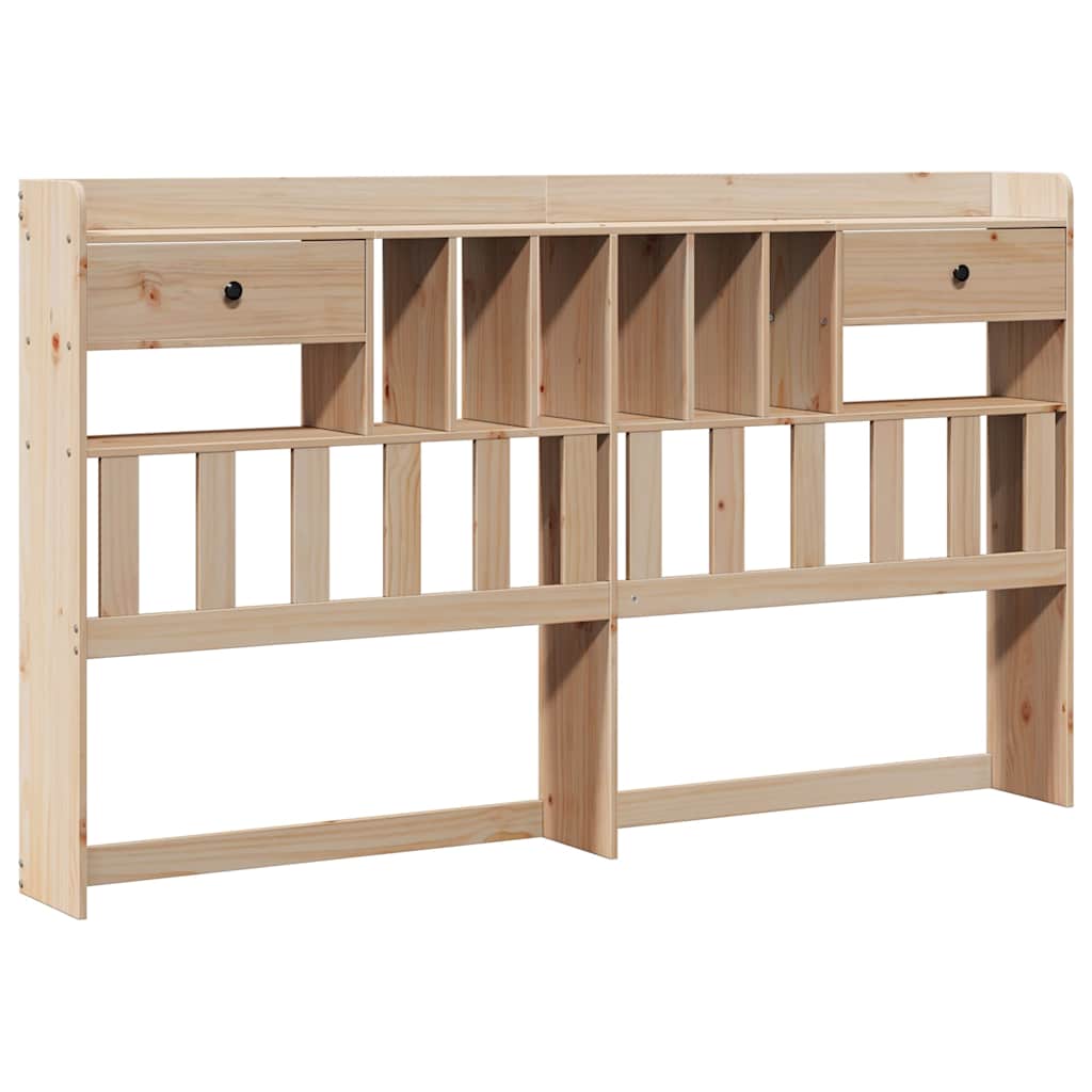 Lit bibliothèque sans matelas 180x200 cm bois massif de pin - XIOS