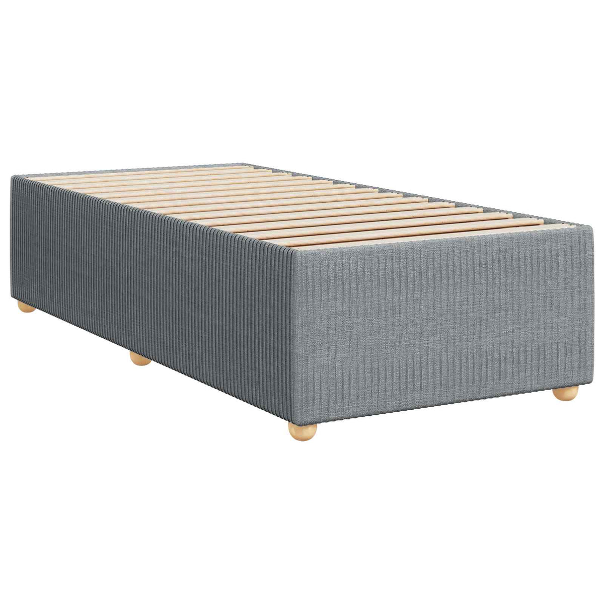 Lit boxspring LED avec matelas Gris clair 100 x 200 cm Tissu - XIOS