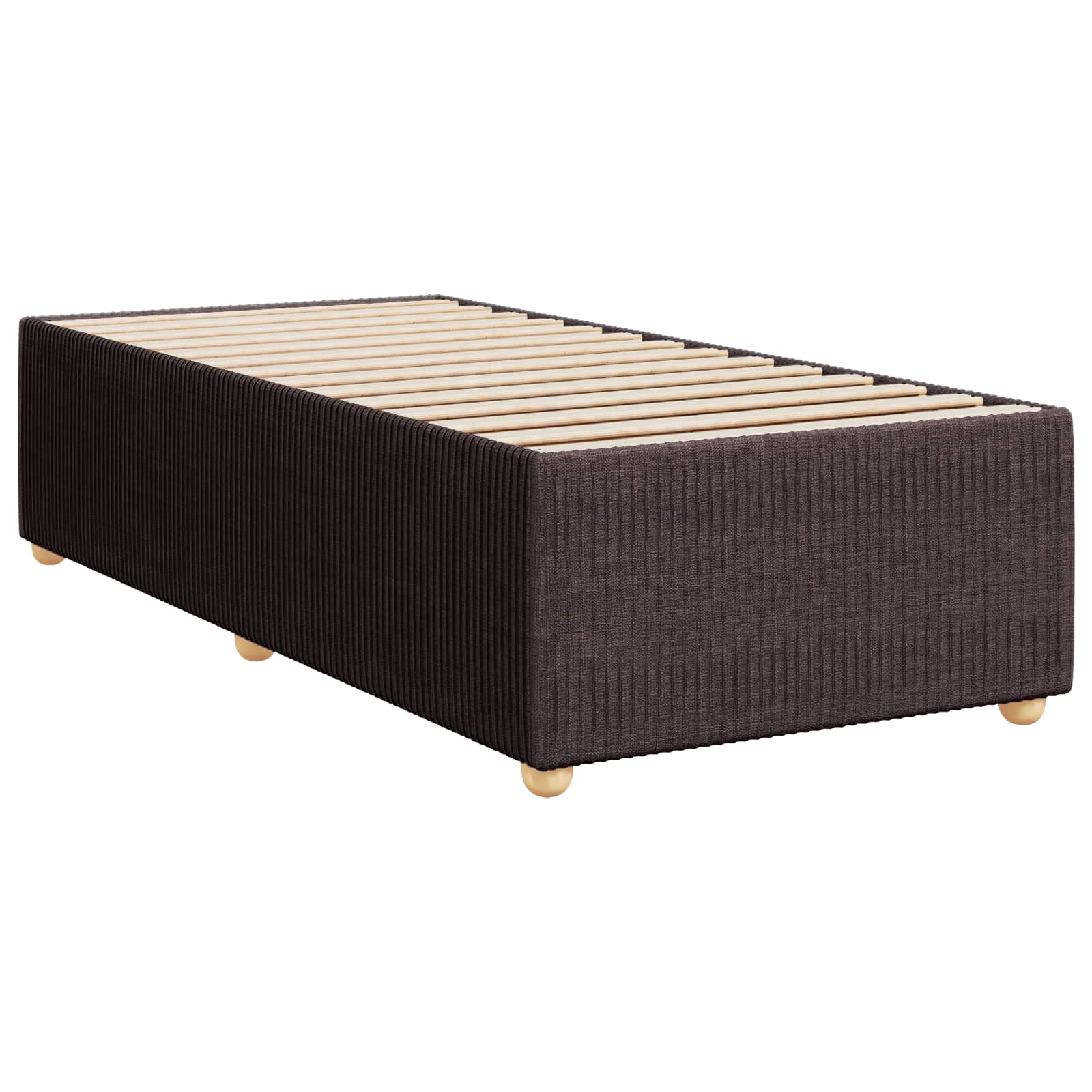 Lit boxspring LED avec matelas Marron foncé 100 x 200 cm Tissu - XIOS