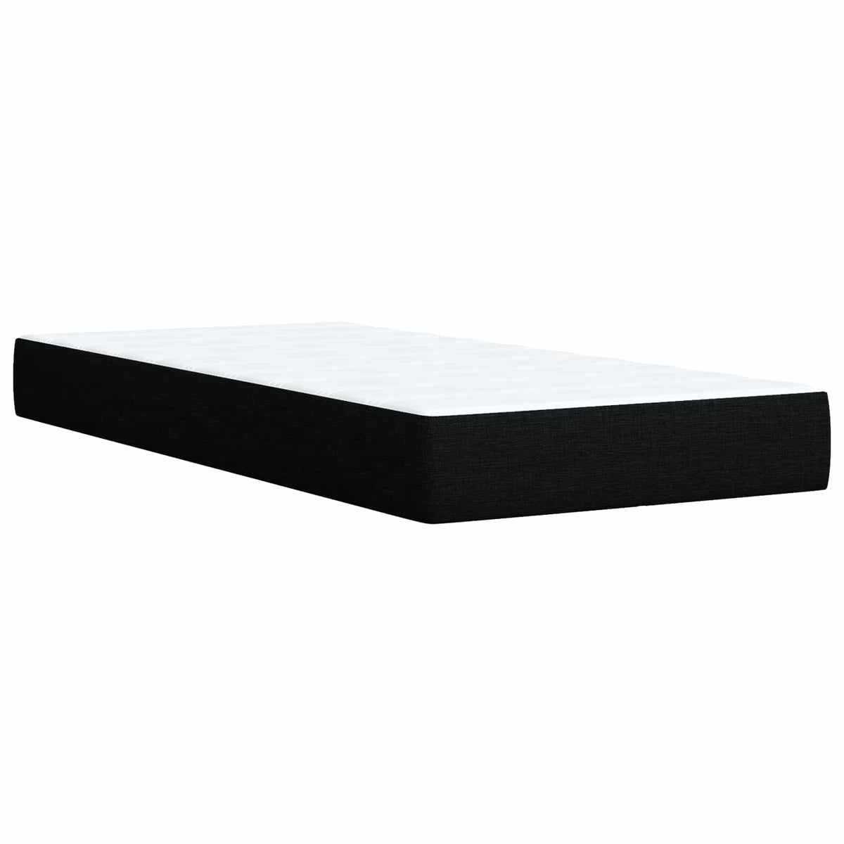 Lit boxspring LED avec matelas Noir 90 x 200 cm Tissu - XIOS