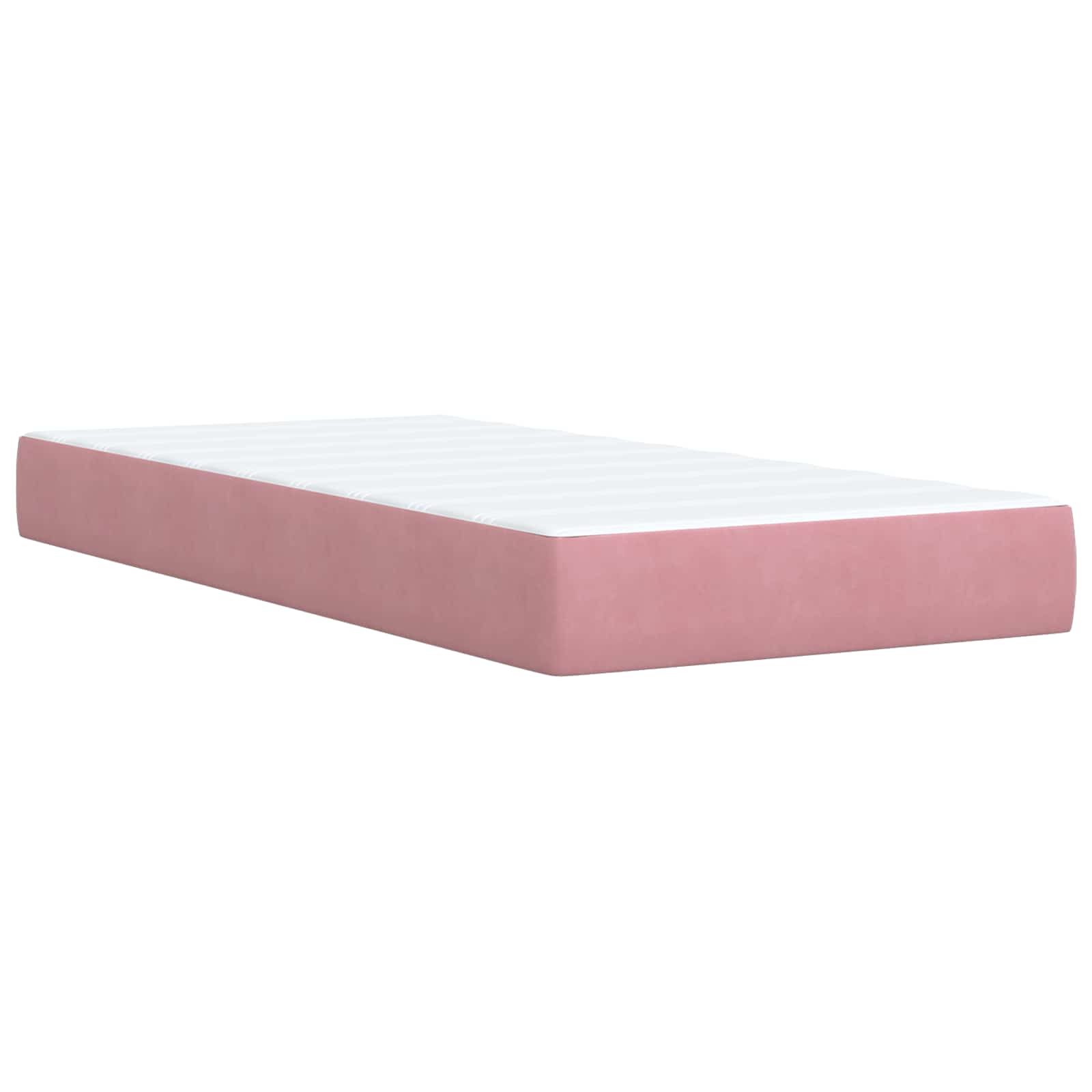 Lit boxspring LED avec matelas Rose 90 x 200 cm Velours - XIOS