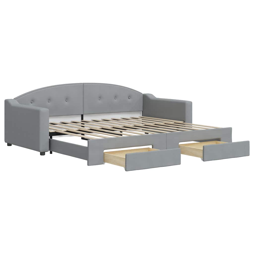 Lit de jour avec gigogne et tiroirs sans matelas 90x200 cm - XIOS