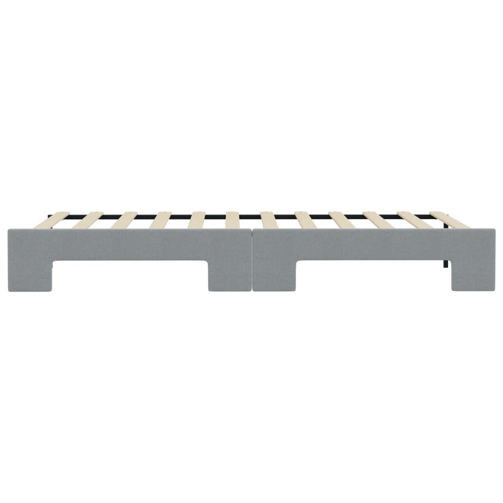 Lit de jour avec gigogne sans matelas gris clair 80x200 cm - XIOS