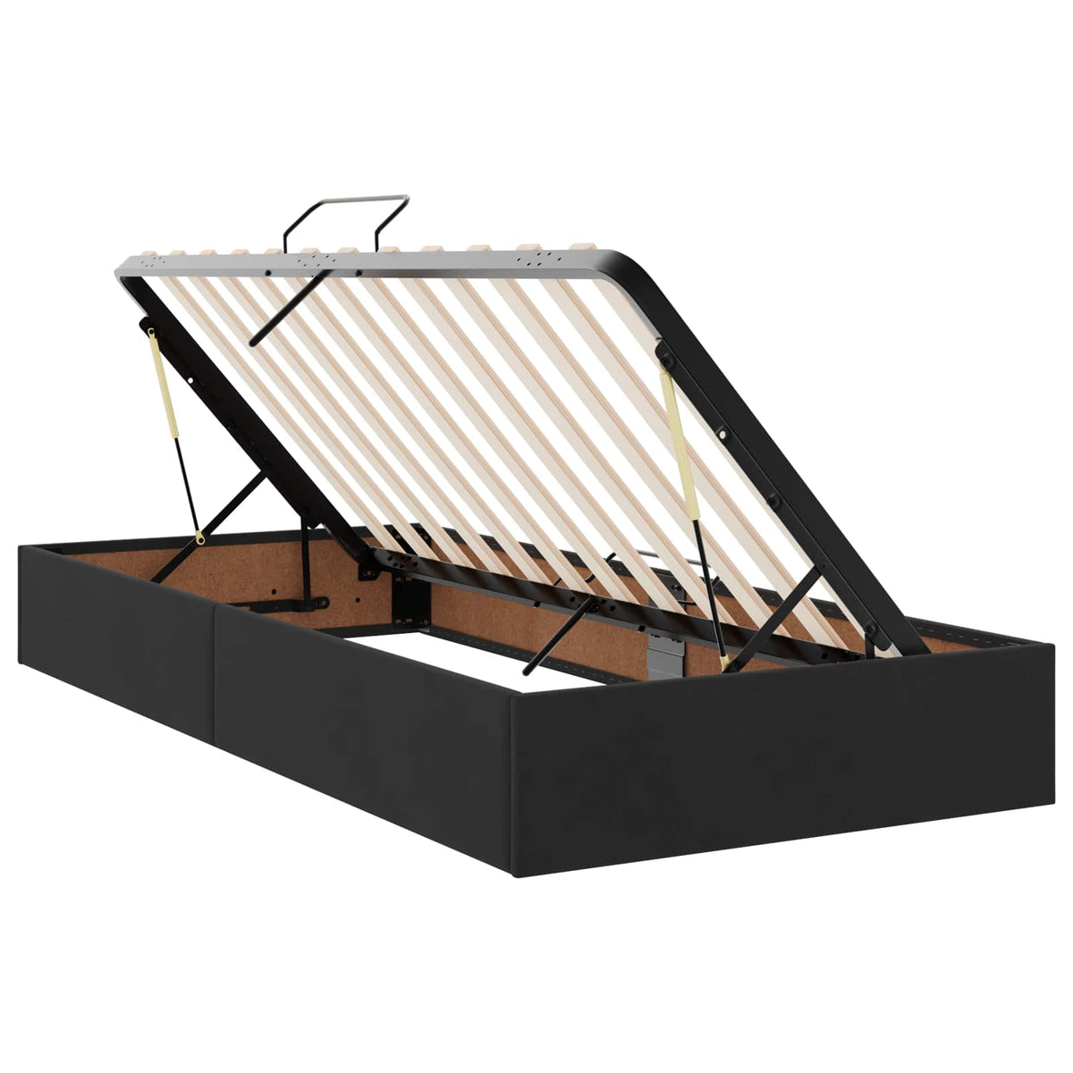 Lit de Rangement avec tête de lit Noir 100 x 200 cm Velours - XIOS