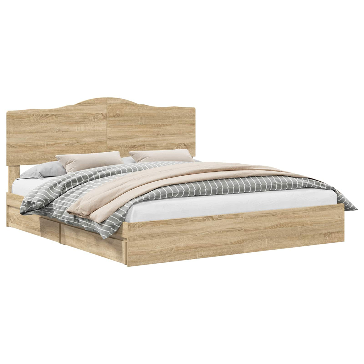 Lit de Rangement Chêne Sonoma 180 x 200 cm Bois d’ingénierie - XIOS