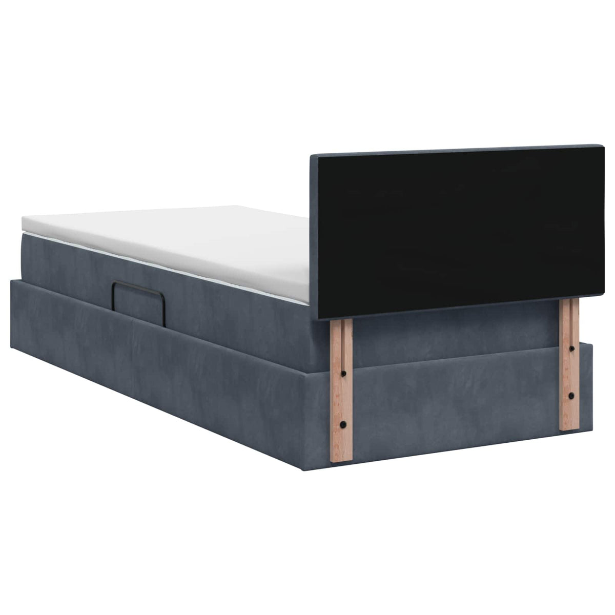 Lit de rangement LED avec matelas Gris foncé 90 x 200 cm - XIOS