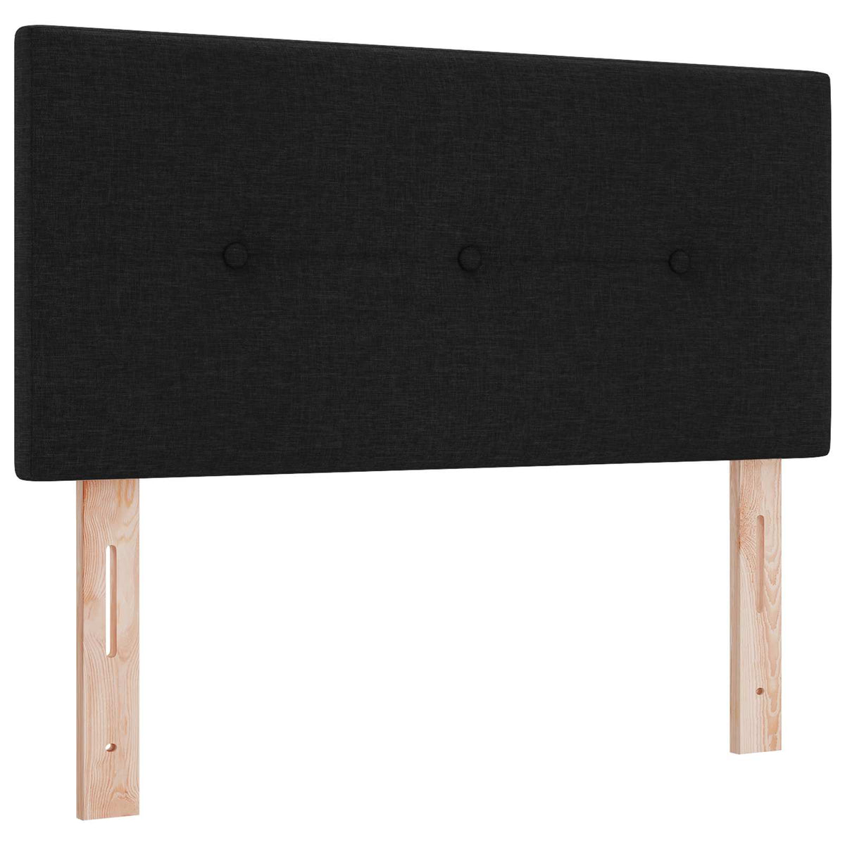 Lit de rangement LED avec matelas Noir 90 x 200 cm Tissu - XIOS