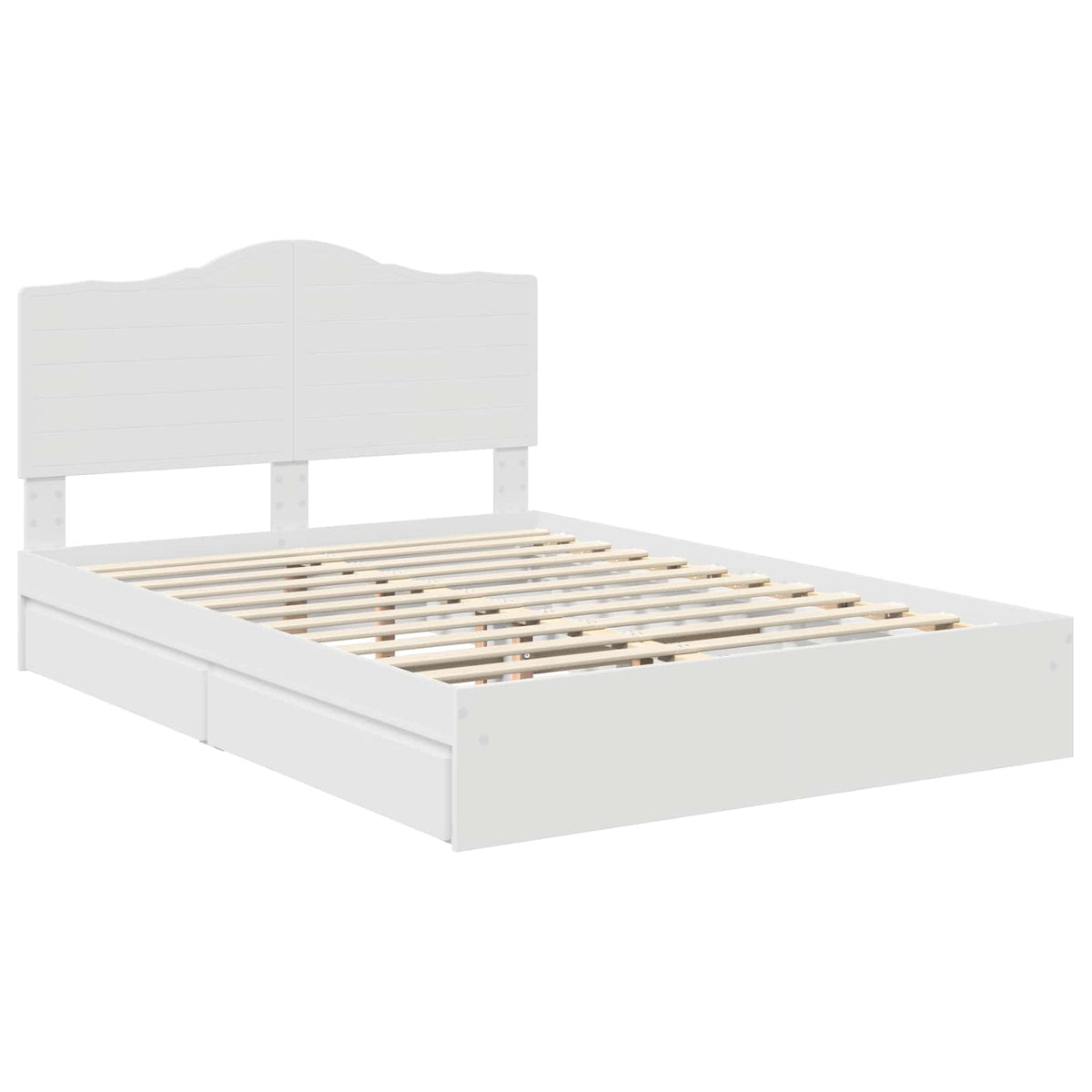 Lit de Rangement Réglable Blanc 160 x 200 cm Bois d’ingénierie - XIOS
