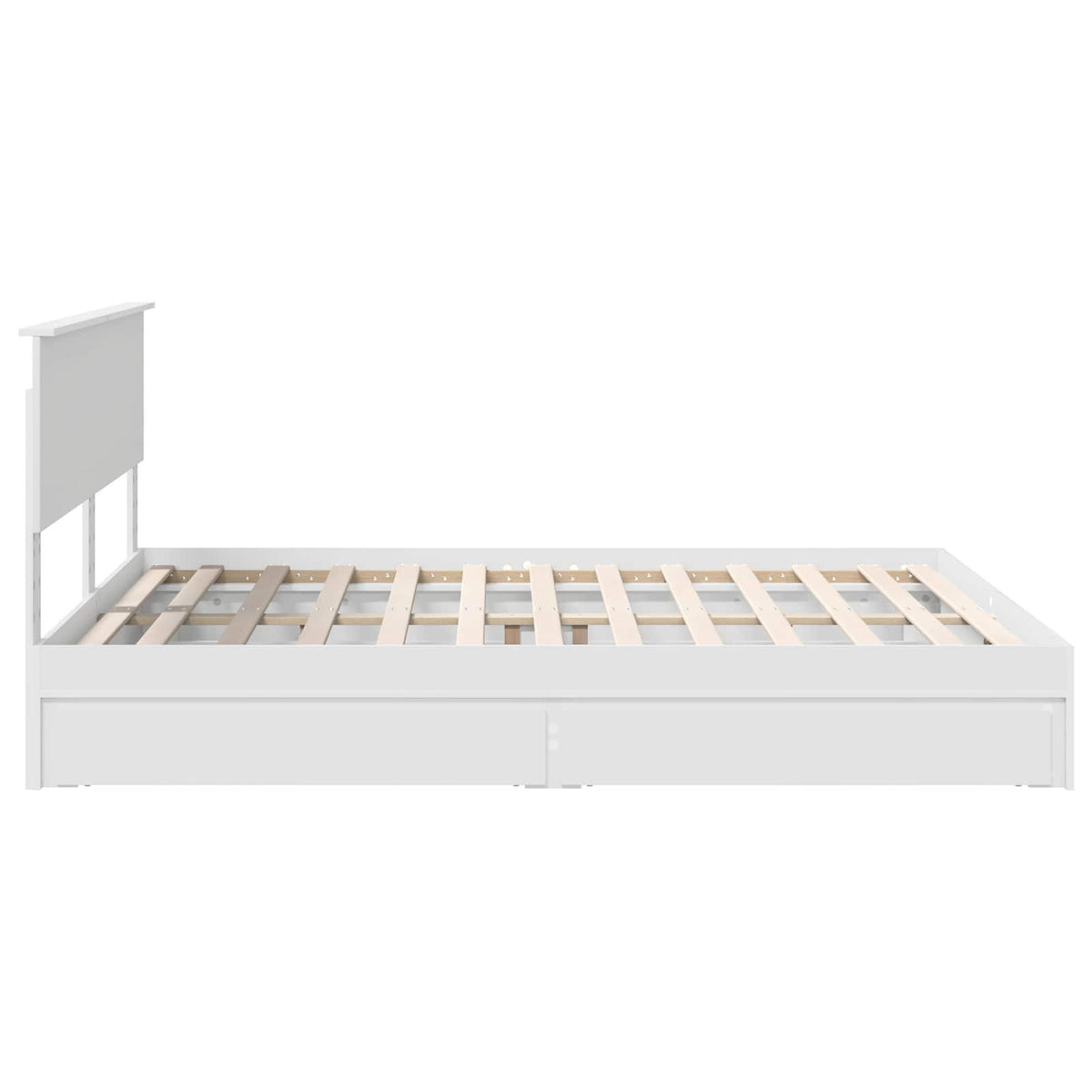 Lit de Rangement Réglable Blanc 160 x 200 cm Bois d’ingénierie - XIOS